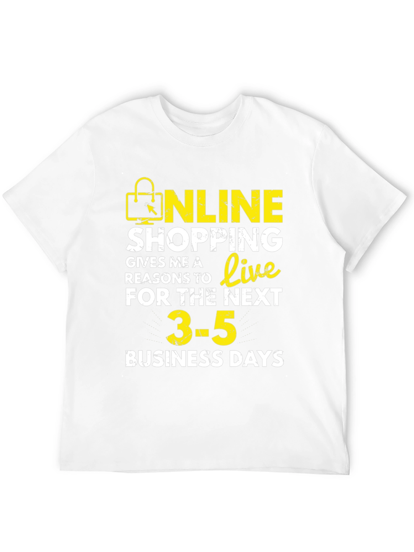 Black Online Shopping T-Shirt - Live for the Next 3-5 Days! view 12
