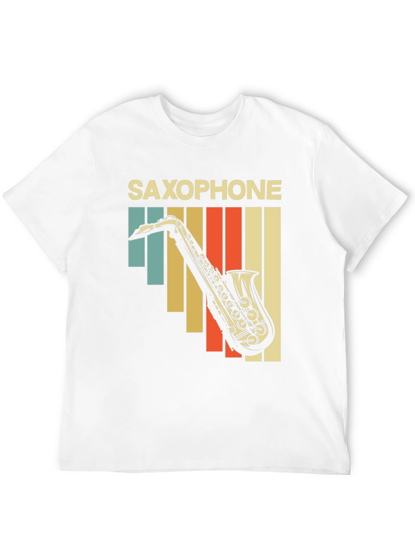 Black Retro Saxophone Graphic T-Shirt - Vintage Style Music Tee view 12