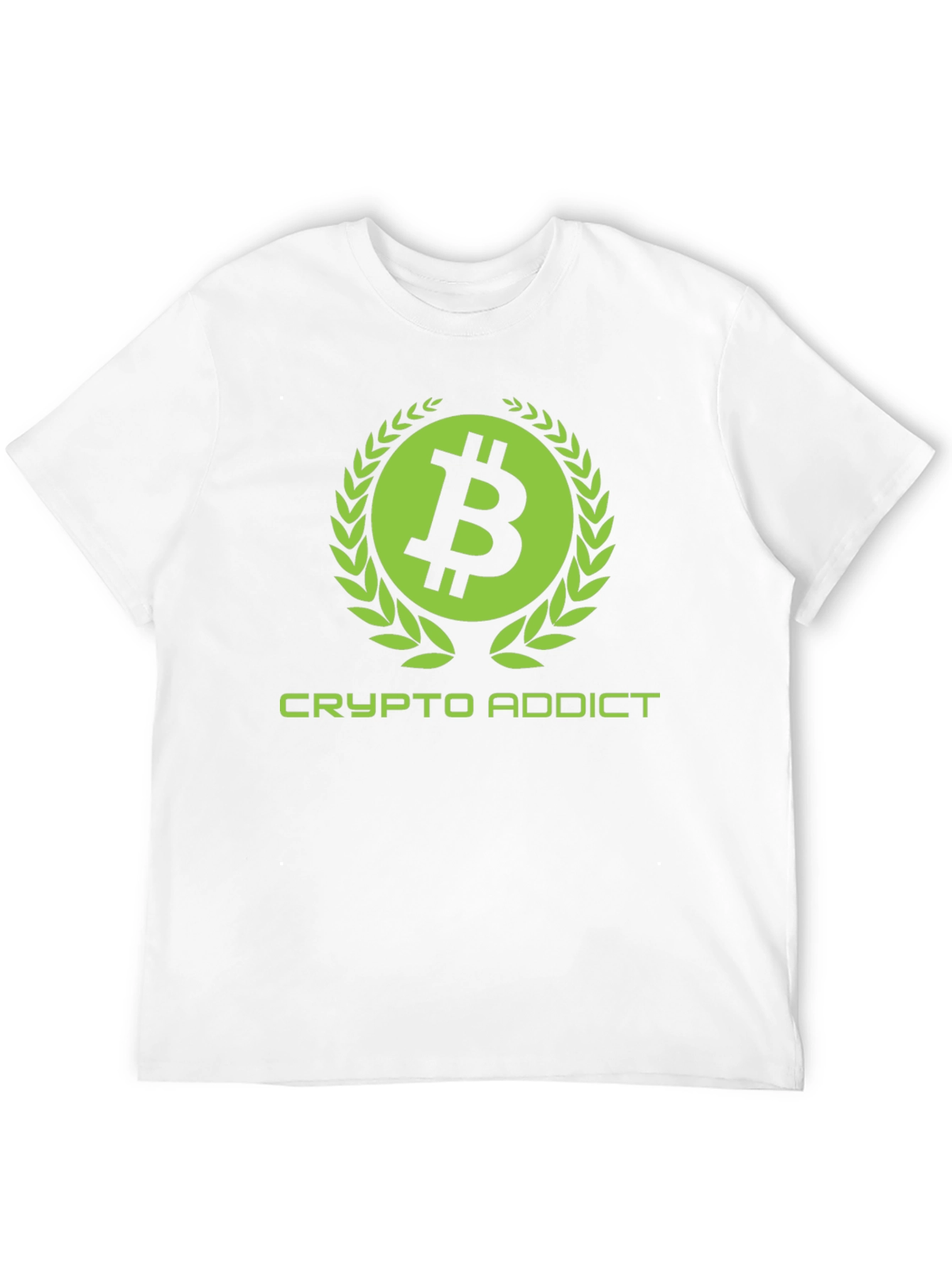 Black Crypto Addict Black T-Shirt with Bitcoin Design view 12
