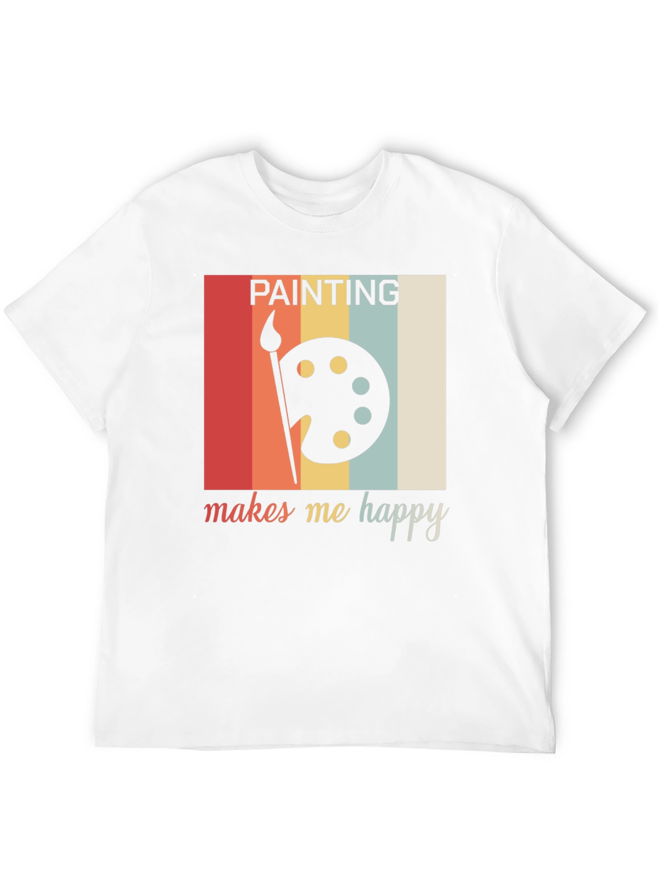 Black Painting Makes Me Happy Graphic Tee view 12