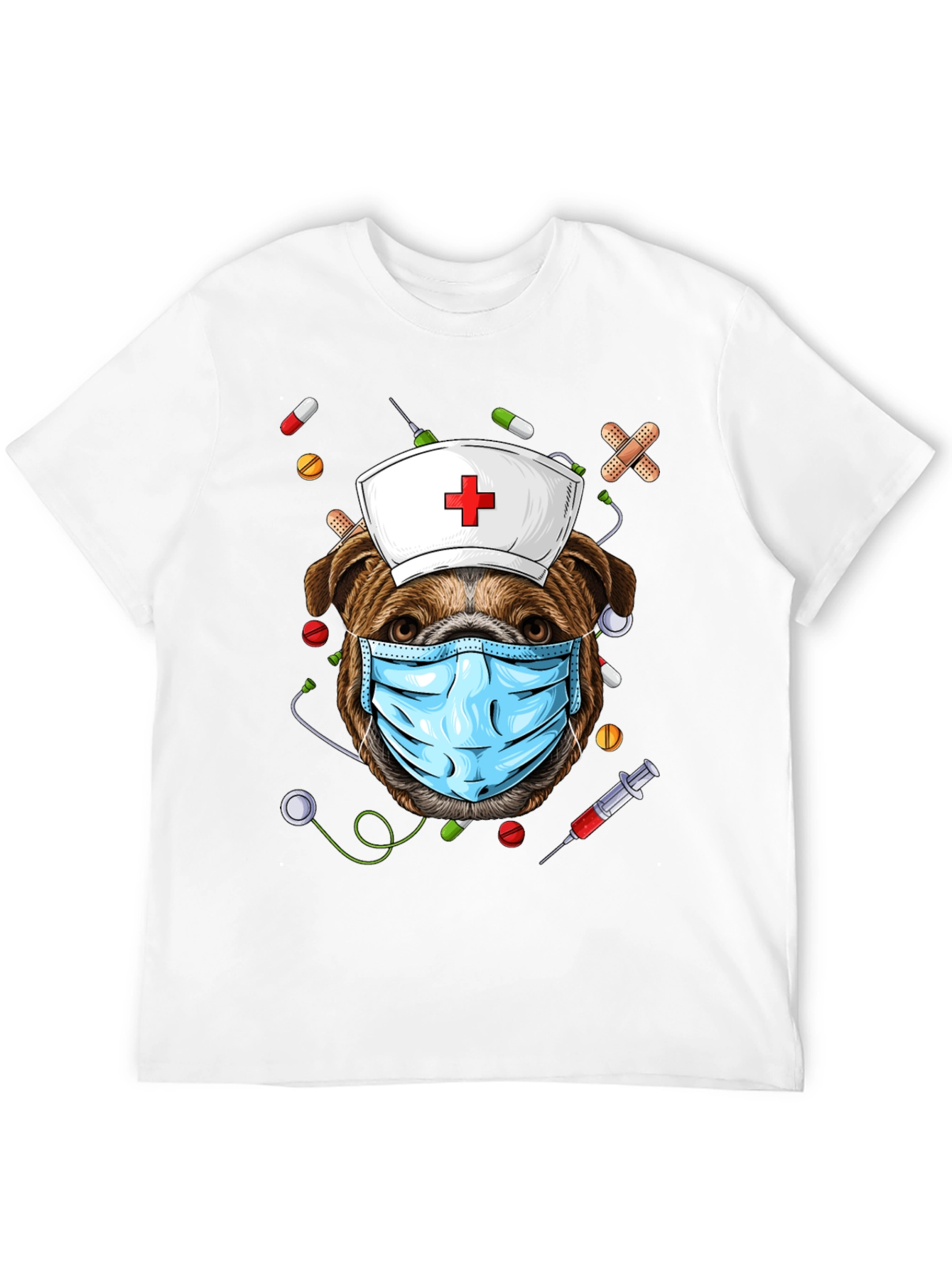 Black Nurse Dog T-Shirt - Healthcare Hero view 12