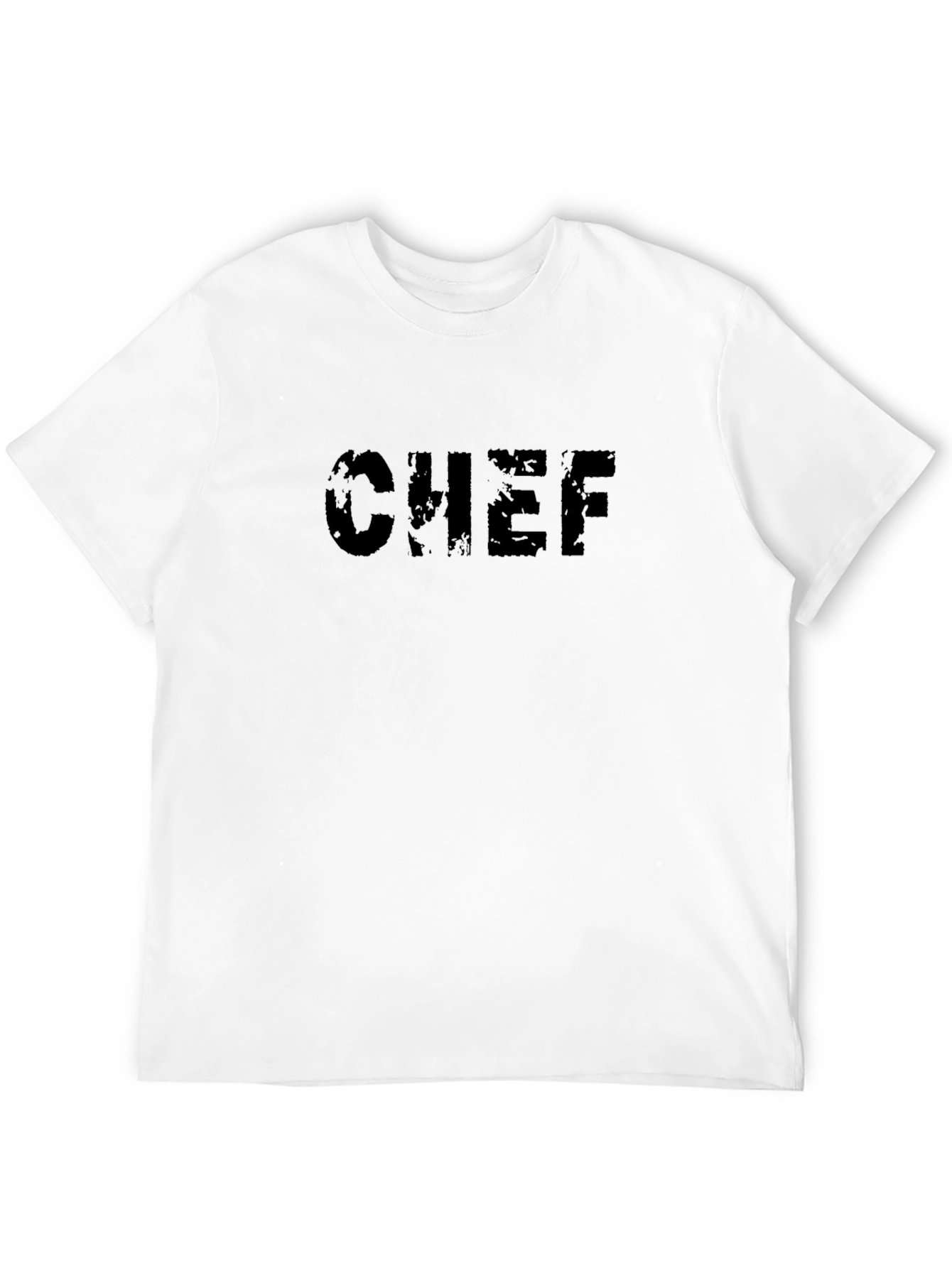 Black Distressed Chef Tee - Black Graphic T-Shirt view 12