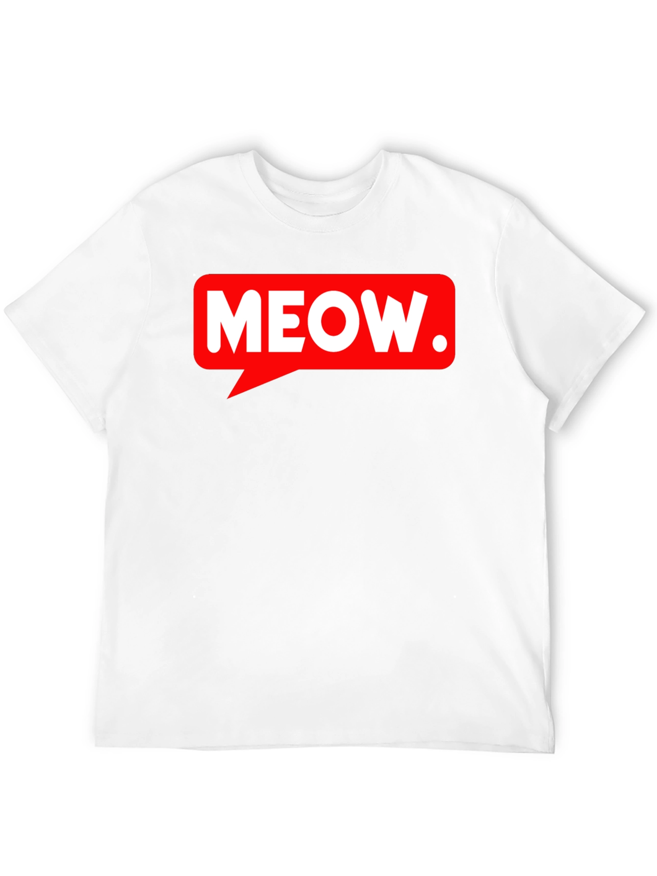 Black Meow Speech Bubble Black T-Shirt view 12