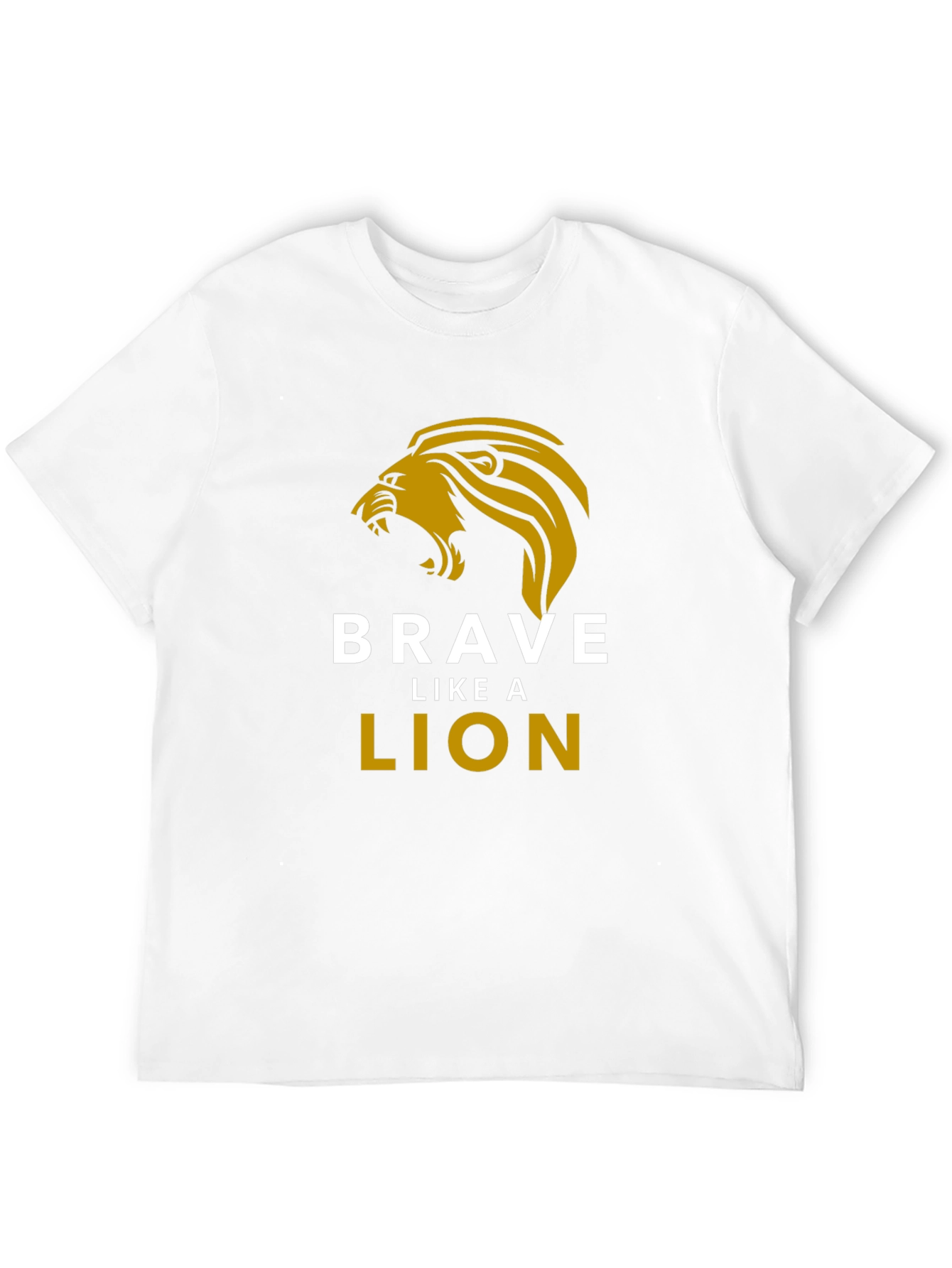 Black Brave Like a Lion Graphic Tee - Black view 12