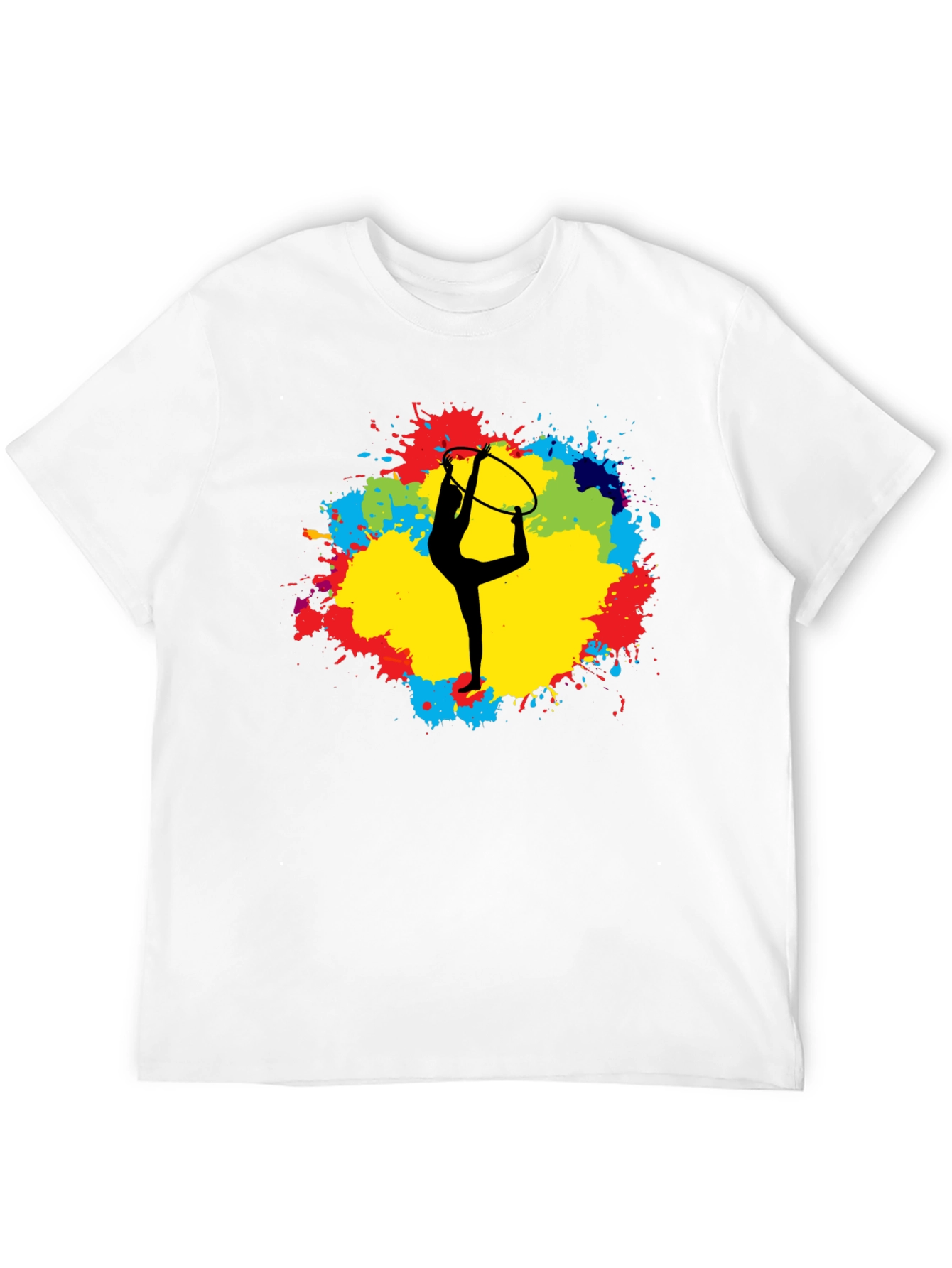 Black Rhythmic Gymnastics T-Shirt - Colorful Design view 12