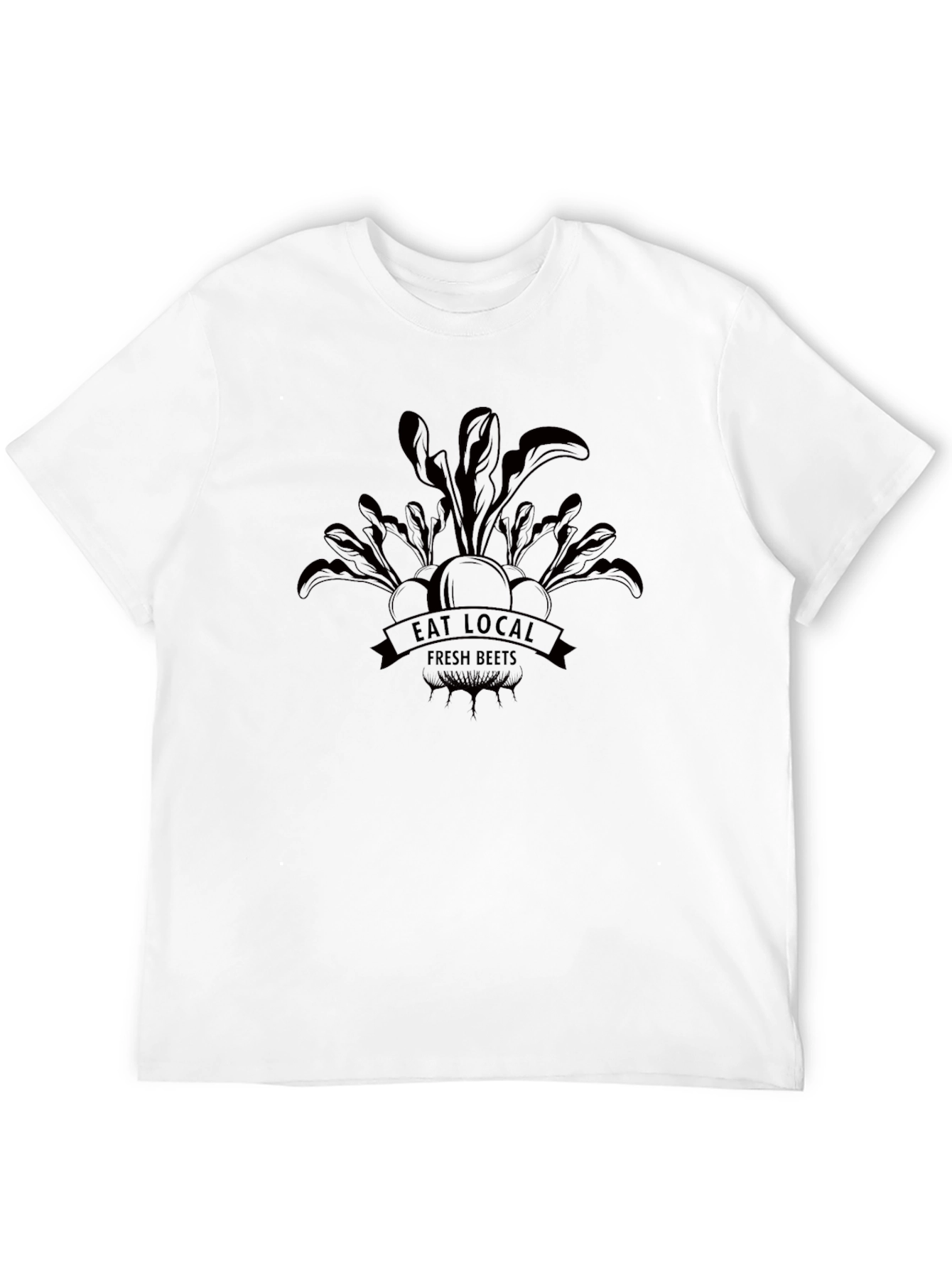 Black Eat Local Fresh Beets Graphic T-Shirt view 12