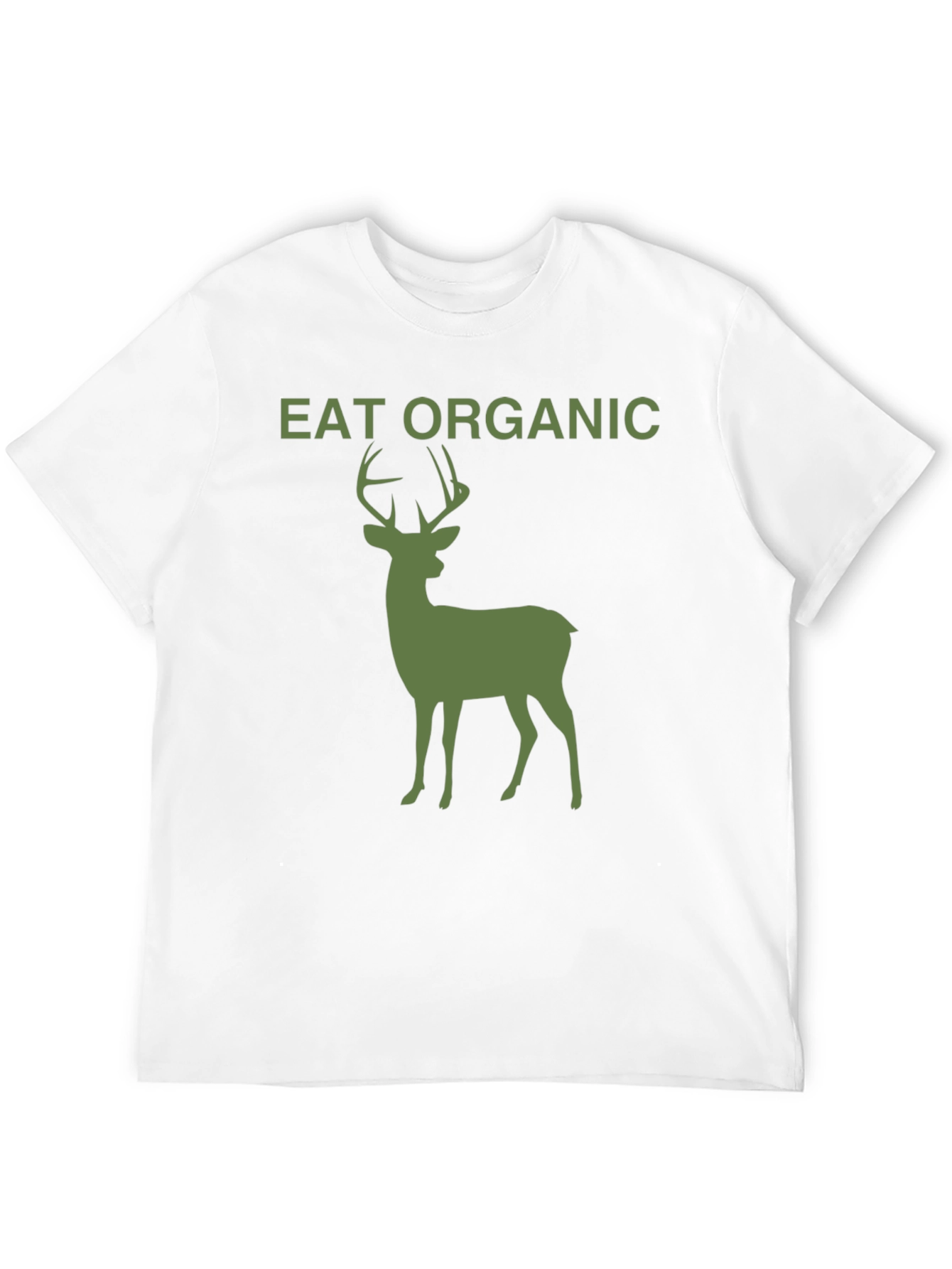 Black Eat Organic Deer Graphic T-Shirt - Black view 12