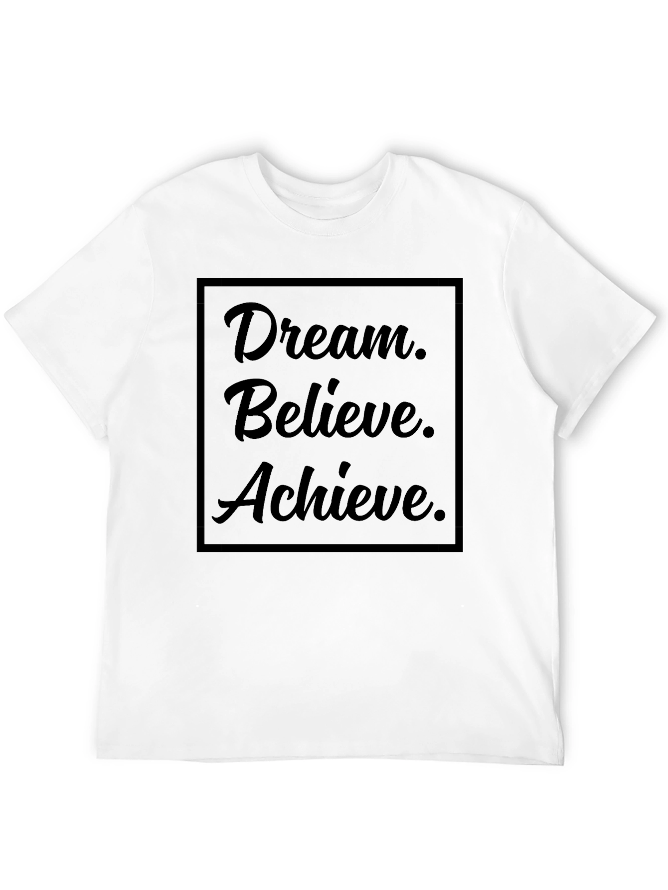 Black Dream Believe Achieve Graphic Tee view 12