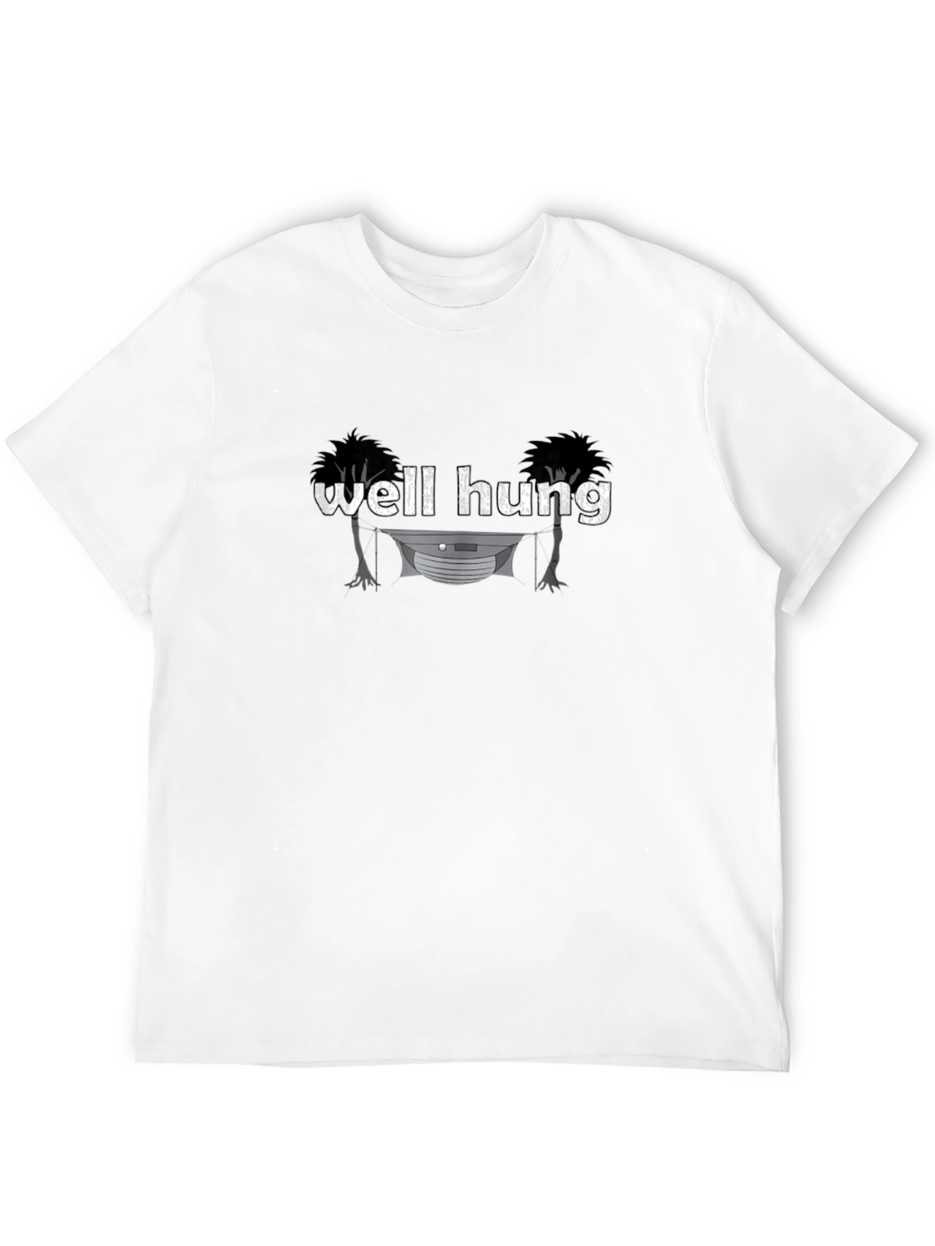 Black Well Hung Hammock T-Shirt - Funny Graphic Tee view 12