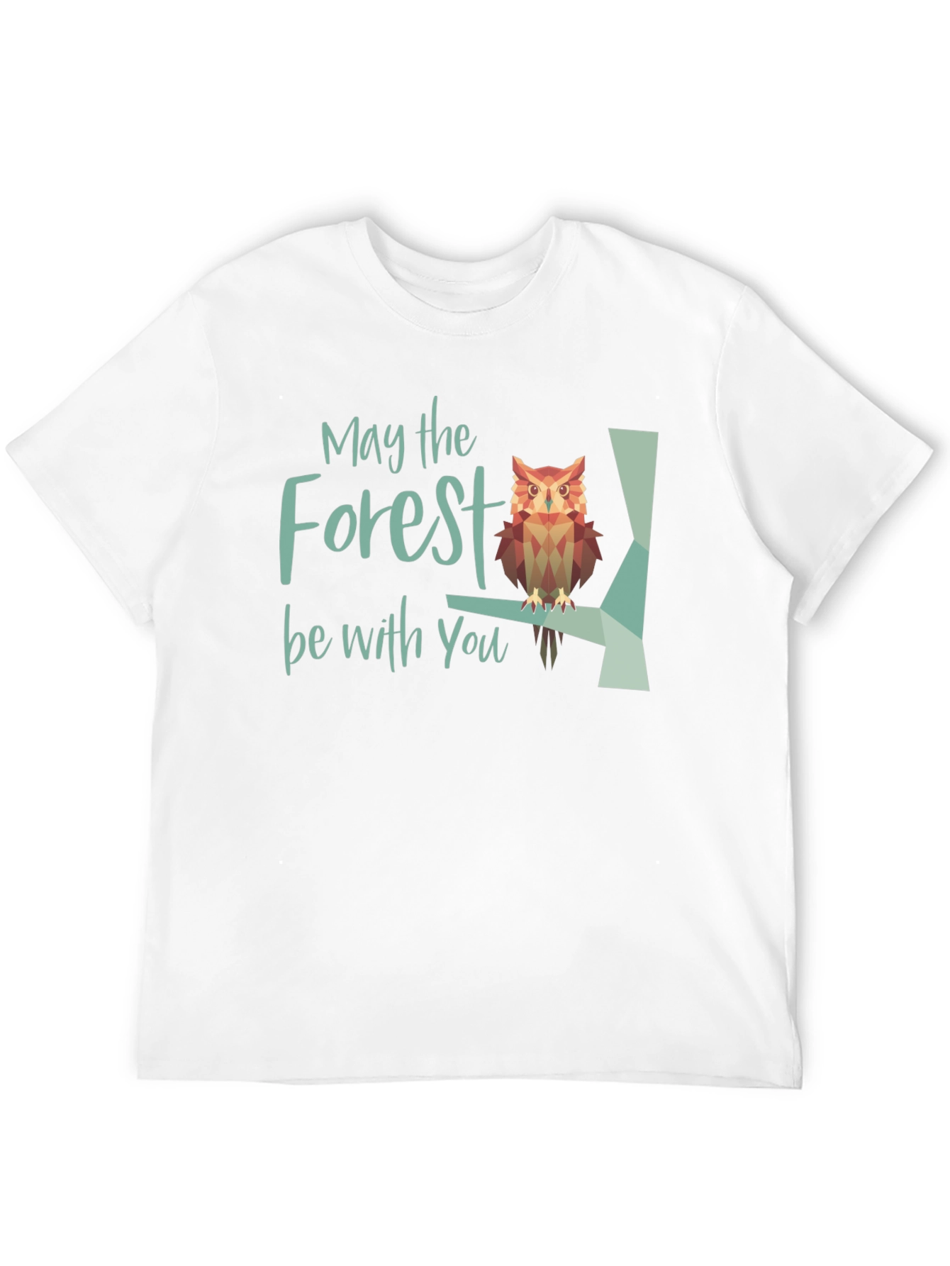 Black May the Forest Be With You Owl Graphic T-Shirt view 12