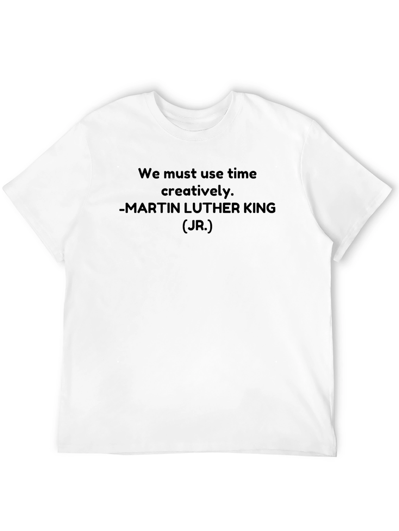 Black Martin Luther King Jr. Quote Black T-Shirt view 12