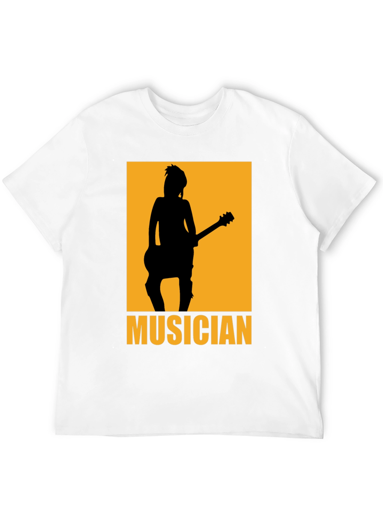 Black Musician Silhouette Graphic T-Shirt - Black view 12