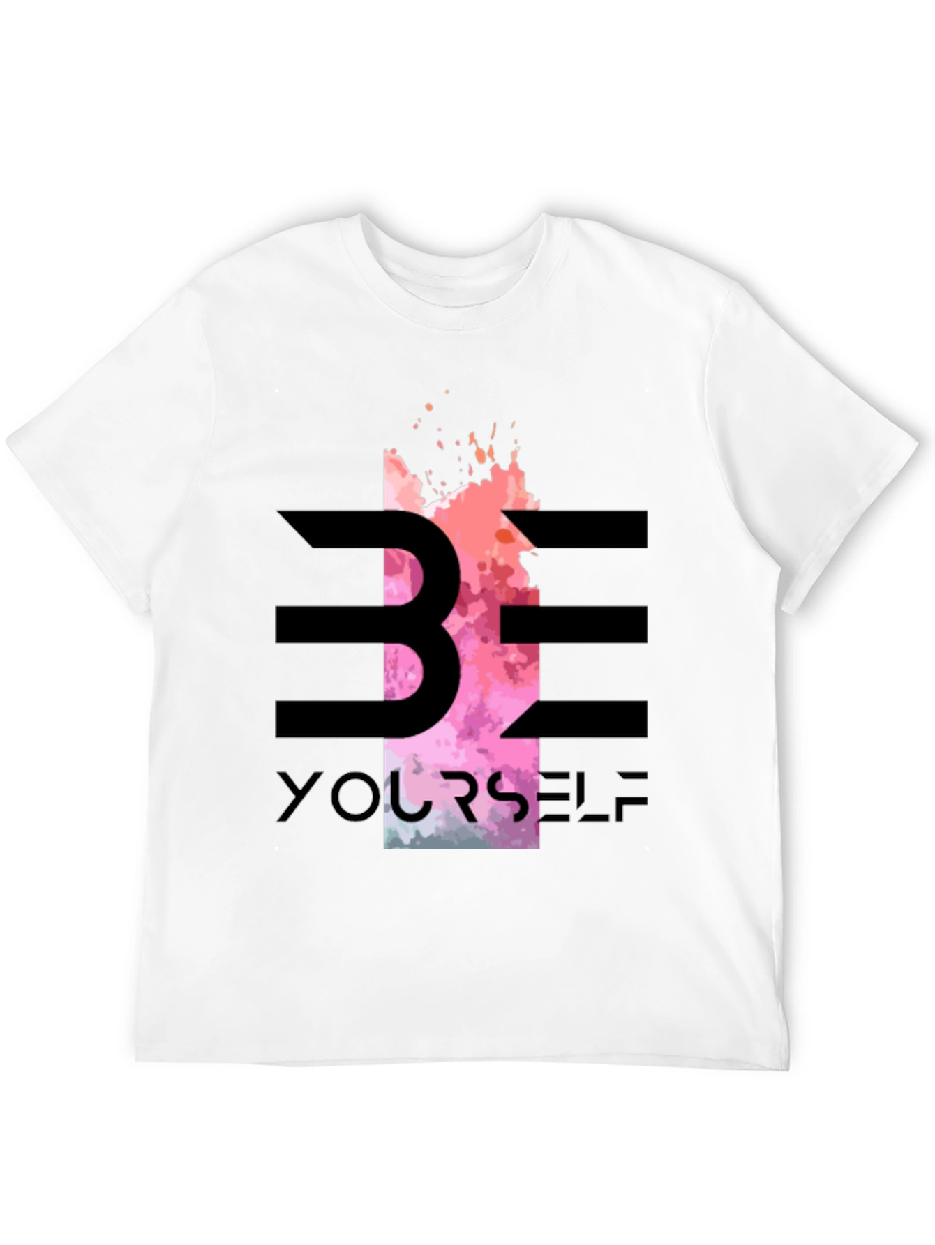 Black Be Yourself Graphic Tee - Stylish Black T-Shirt view 12