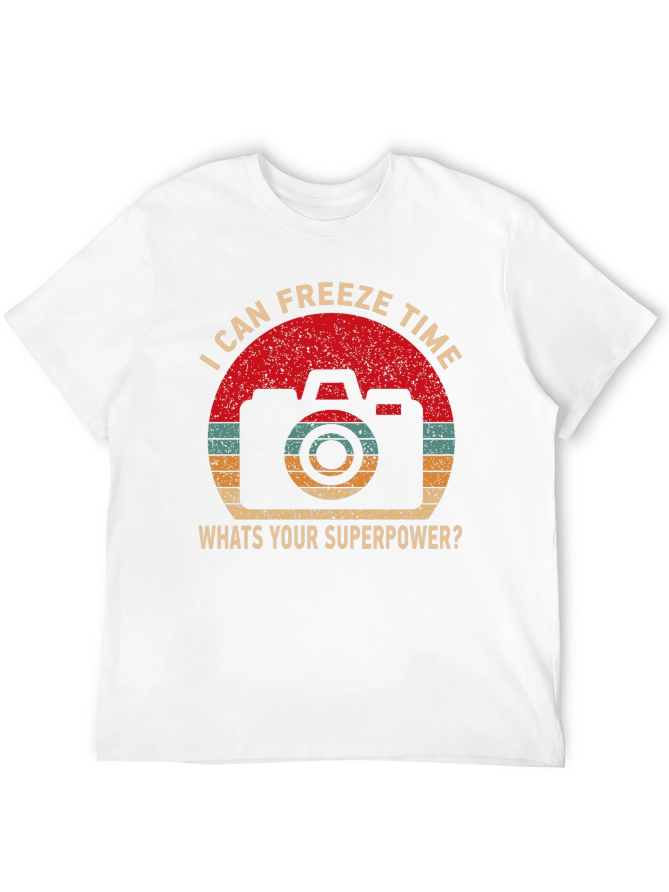 Black Freeze Time Camera Graphic T-Shirt view 12