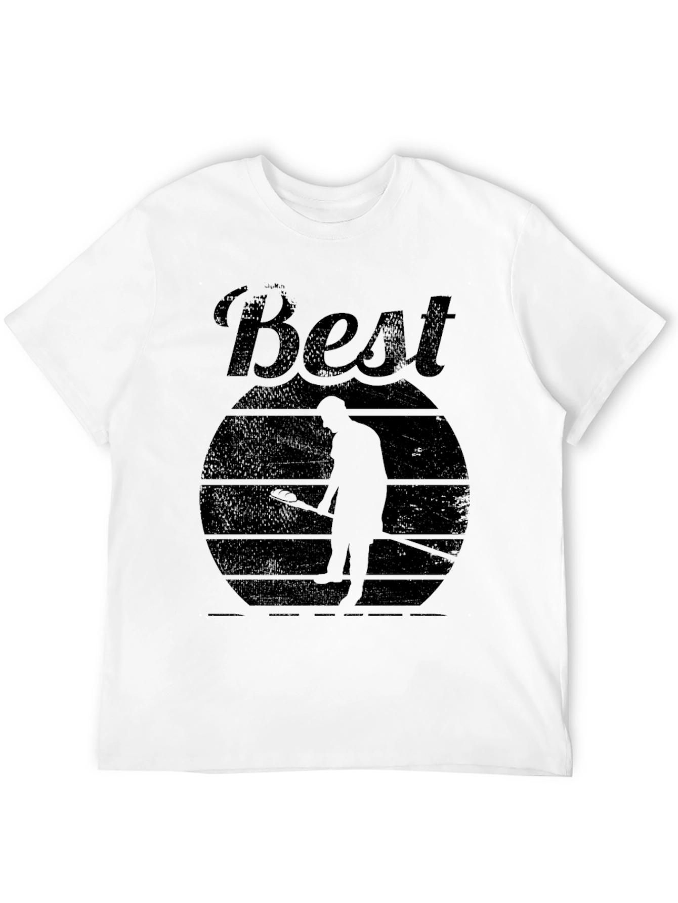 Black Best Curling Ever! Men's Black T-Shirt view 12