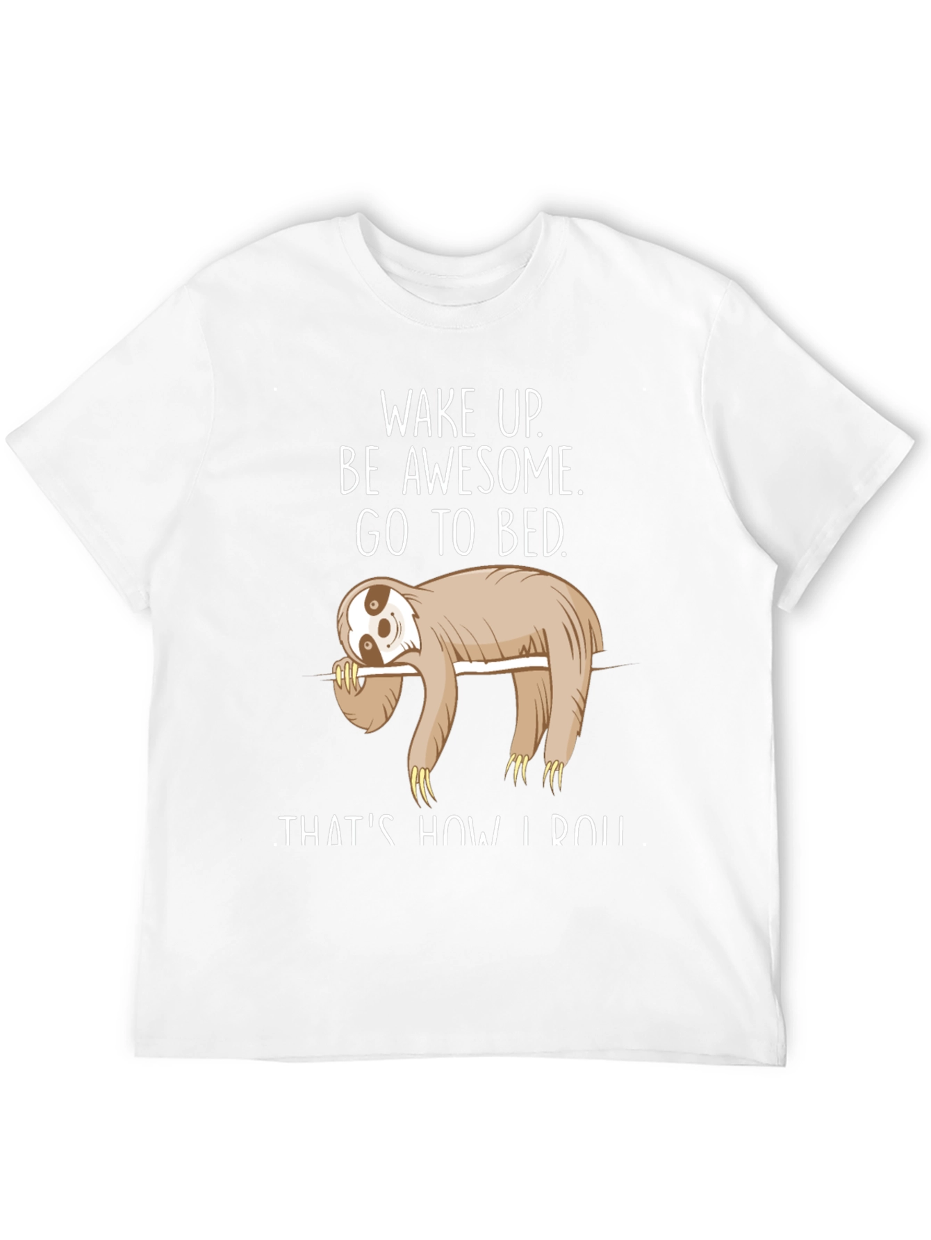 Black Sloth Wake Up T-Shirt - Funny Sleepy Animal Tee view 12