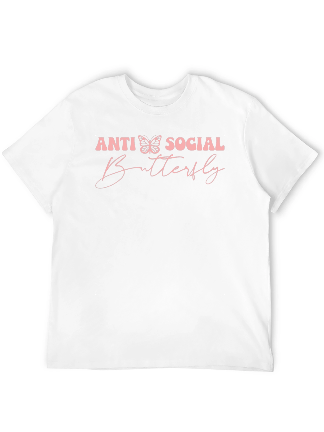 Black Anti Social Butterfly Graphic T-Shirt view 12