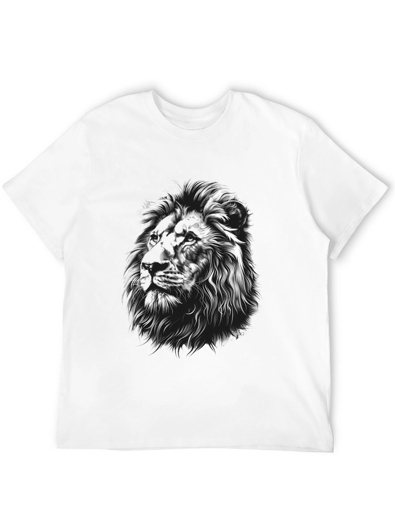 Black Lion Graphic Tee - Black Crew Neck T-Shirt view 12