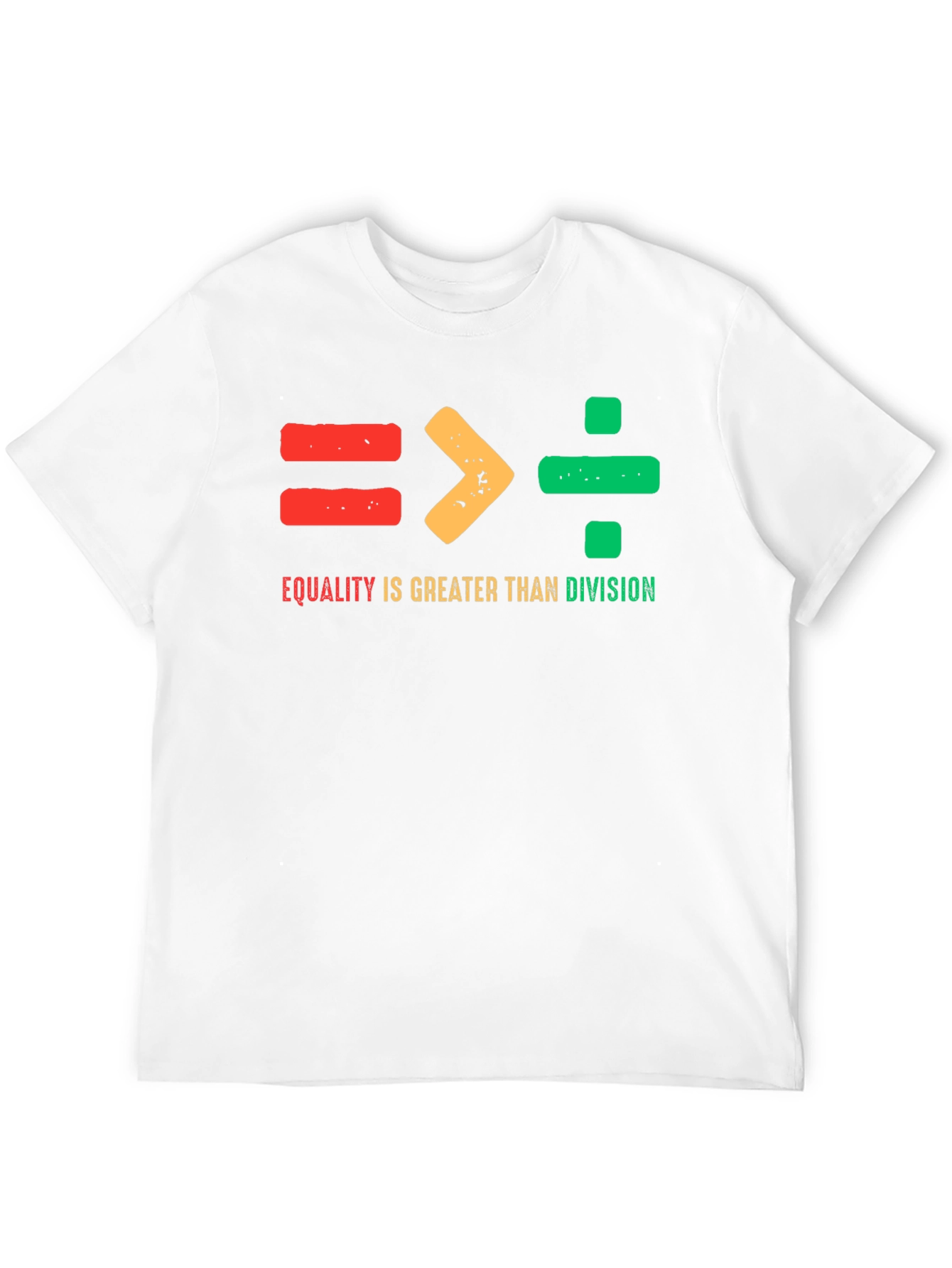 Black Equality is Greater Than Division T-Shirt view 12