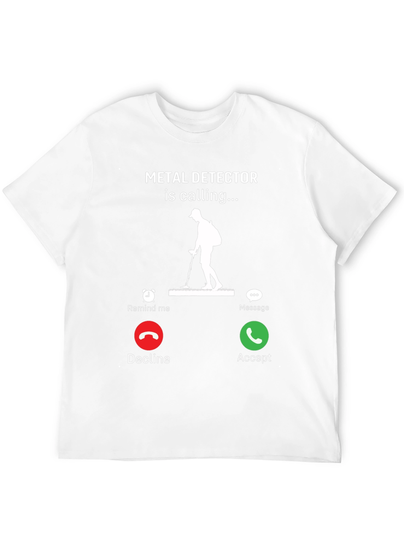 Black Metal Detector is Calling Funny T-Shirt view 12