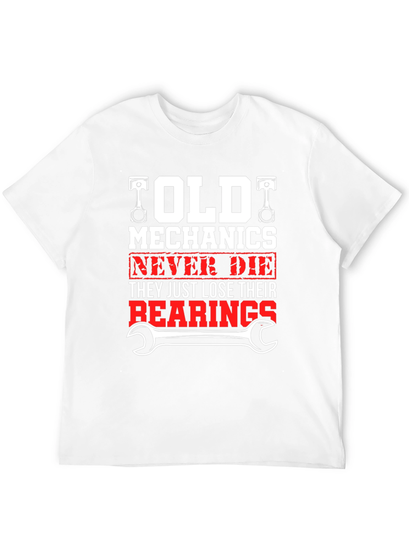 Black Old Mechanics T-Shirt - Never Die, Lose Bearings view 12