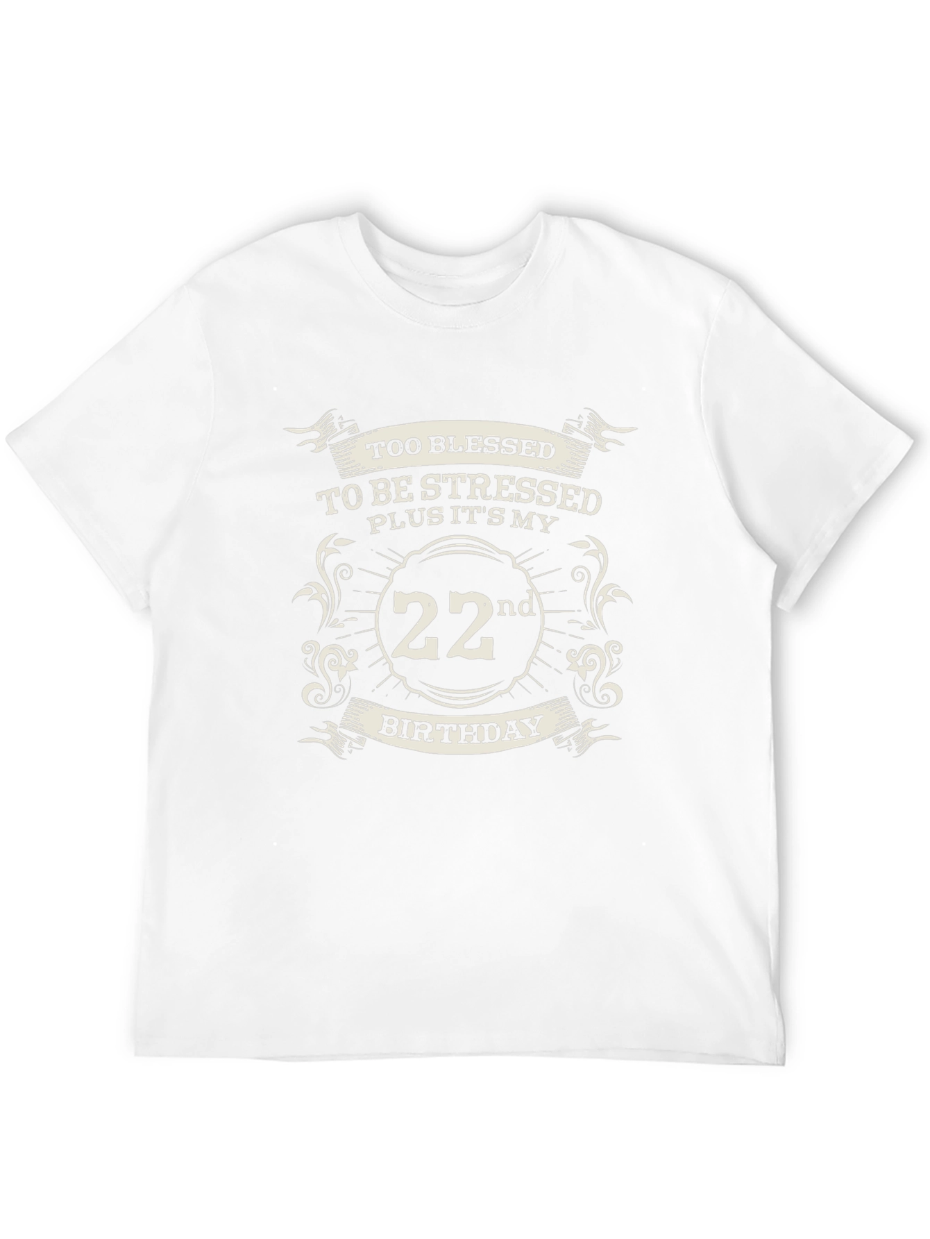 Black Too Blessed 22nd Birthday Black T-Shirt view 12