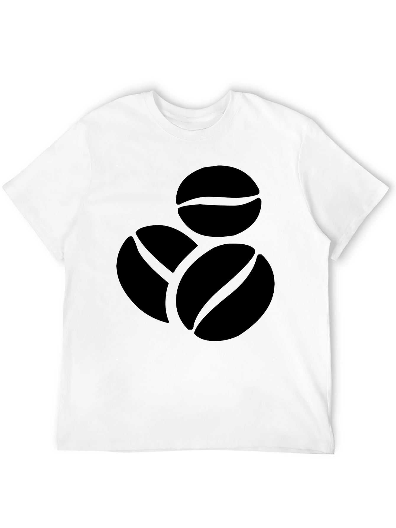 Black Coffee Bean Graphic Tee - Black Cotton Shirt view 12