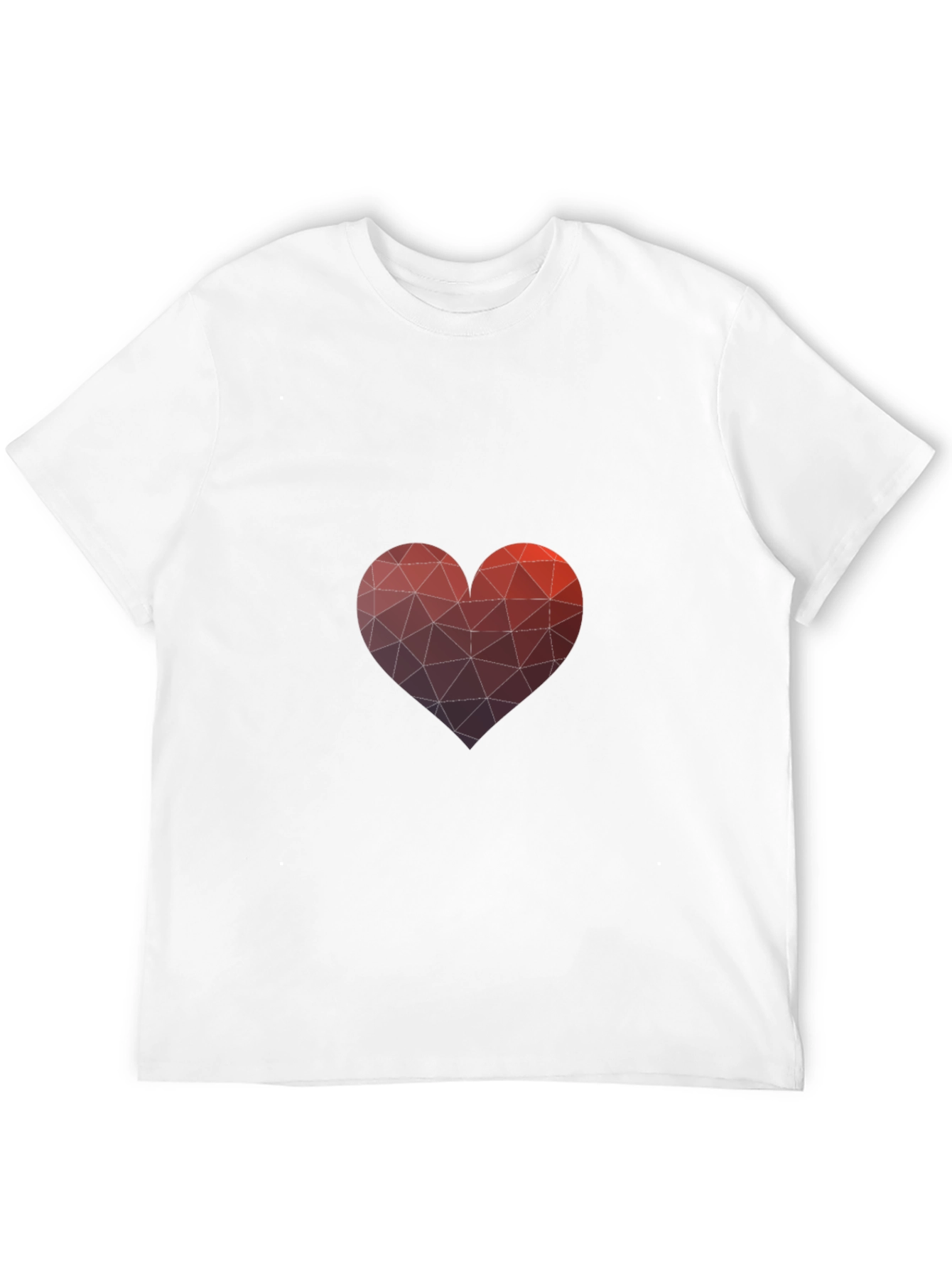 Black Geometric Heart Graphic Black T-Shirt view 12