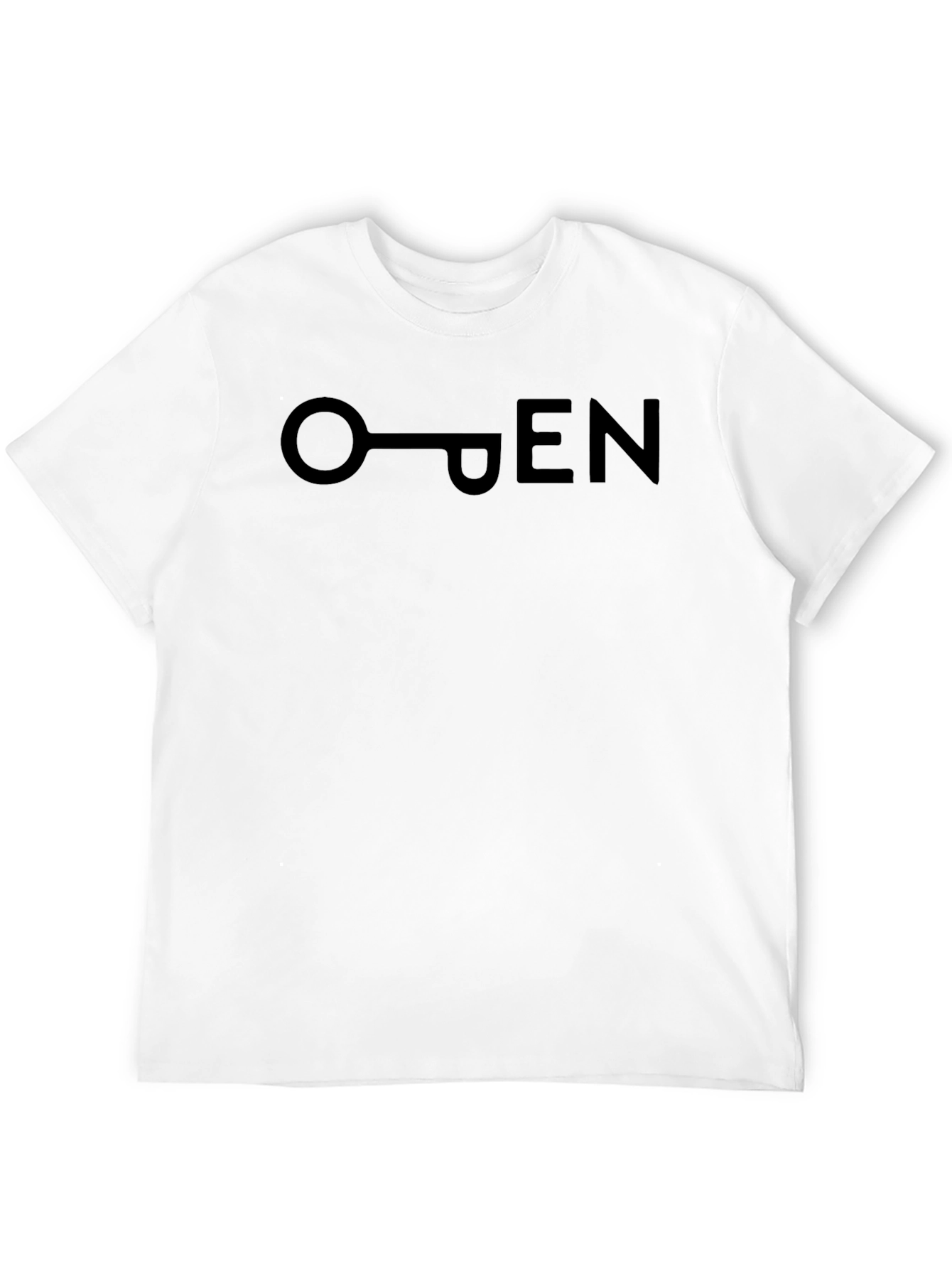 Black Open Mind T-Shirt - Unisex Crew Neck Tee view 12