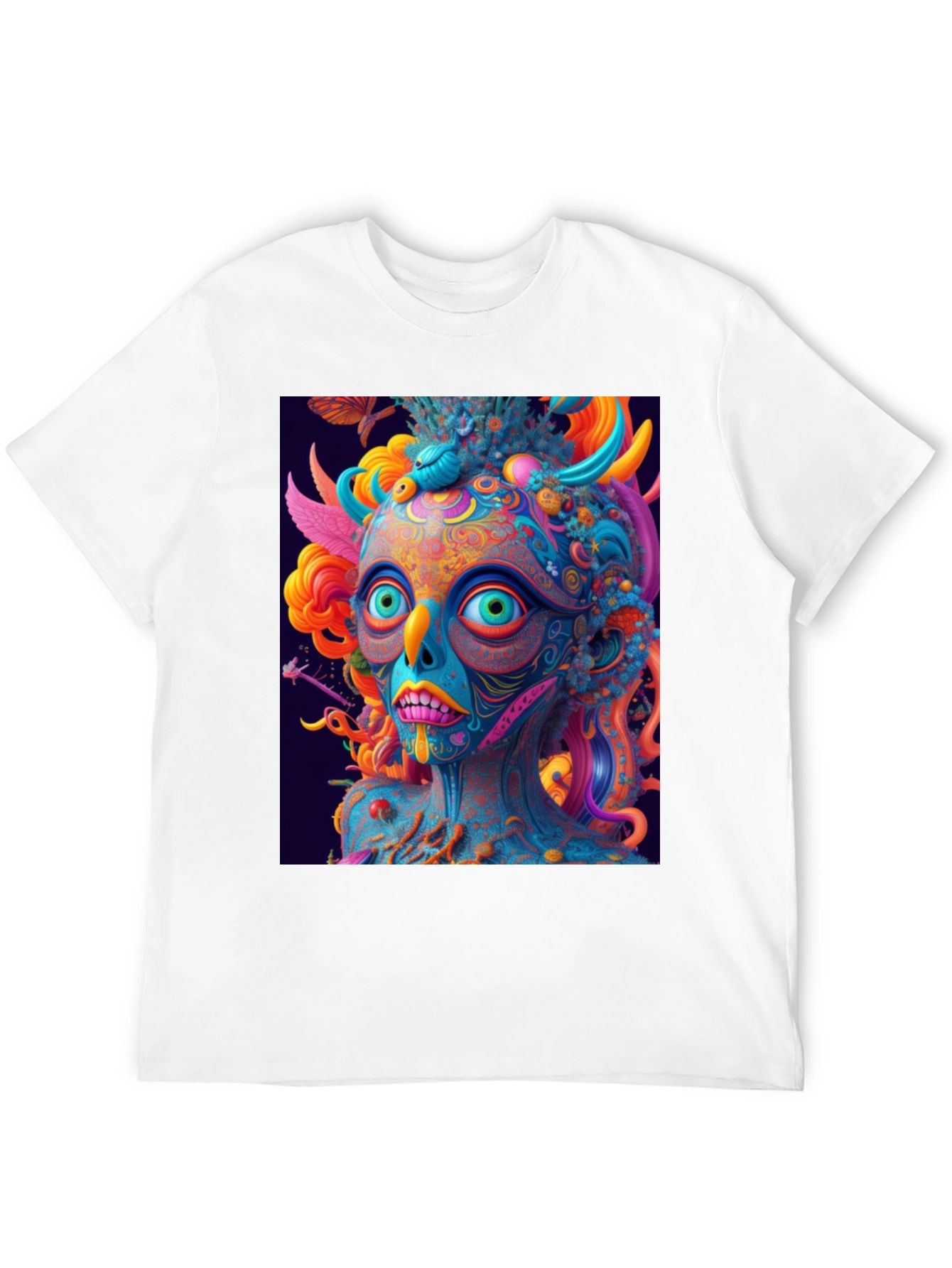 Black Psychedelic Art T-Shirt - Vivid Graphic Tee view 12