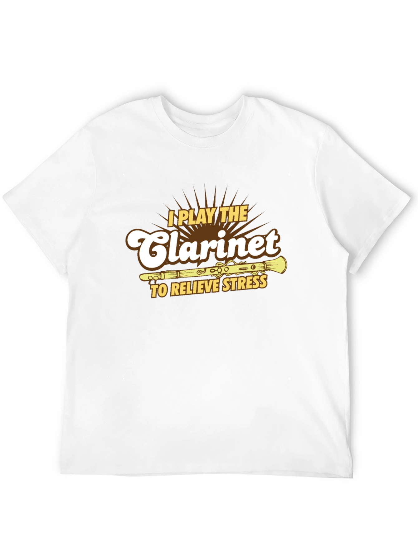 Black Clarinet Player T-Shirt - Relieve Stress in Style! view 12