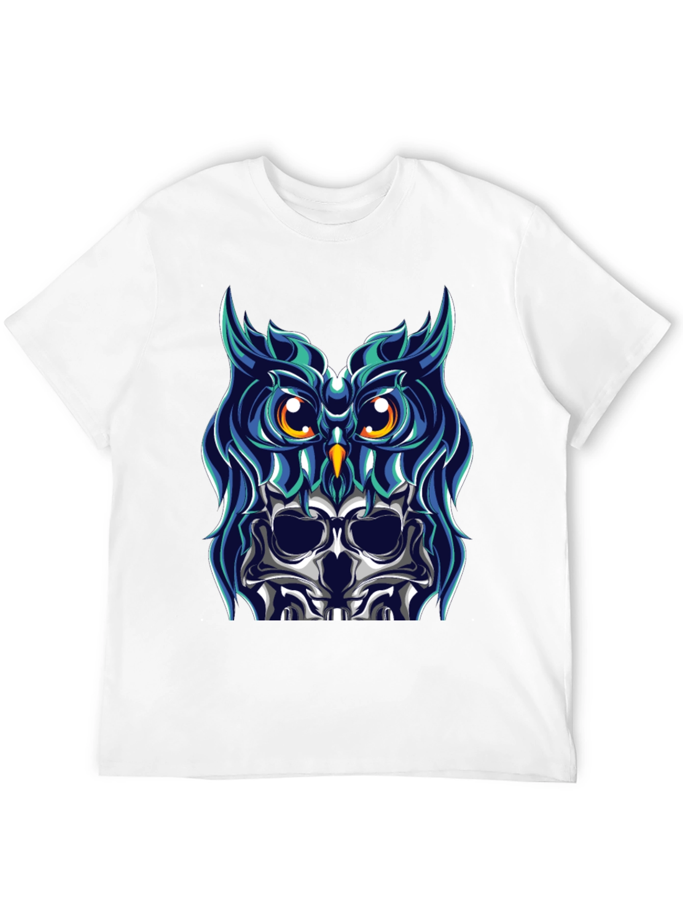 Black Owl Skull Graphic Tee - Unique Design view 12