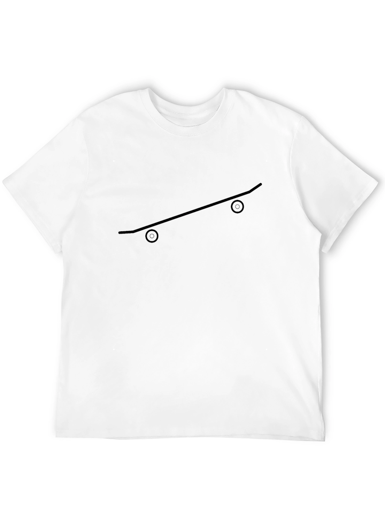 Black Minimalist Skateboard Graphic Tee - Cool Black Shirt view 12