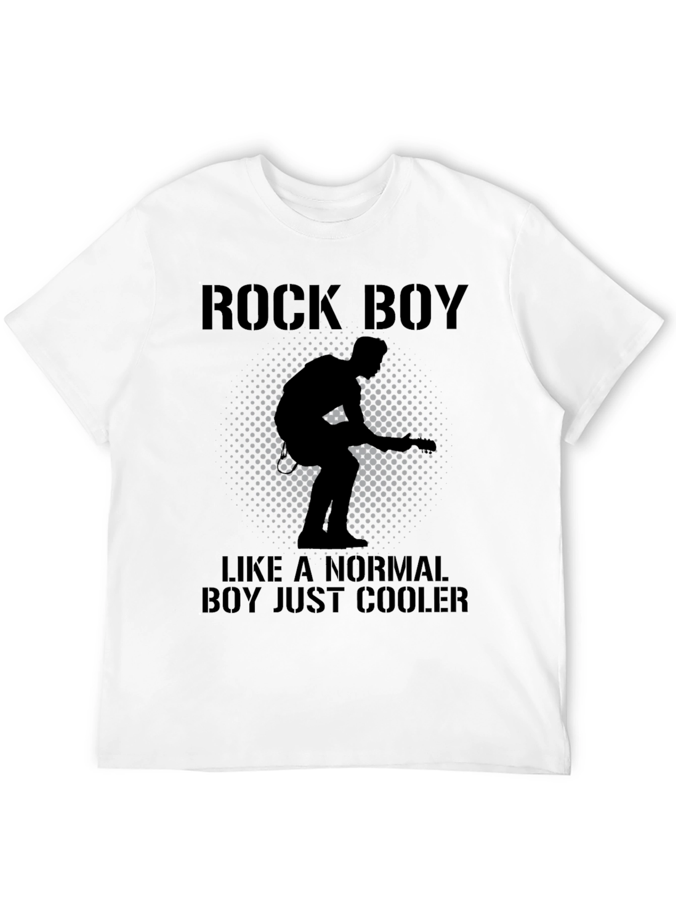 Black Rock Boy Tee - Cool Guitarist Design view 12
