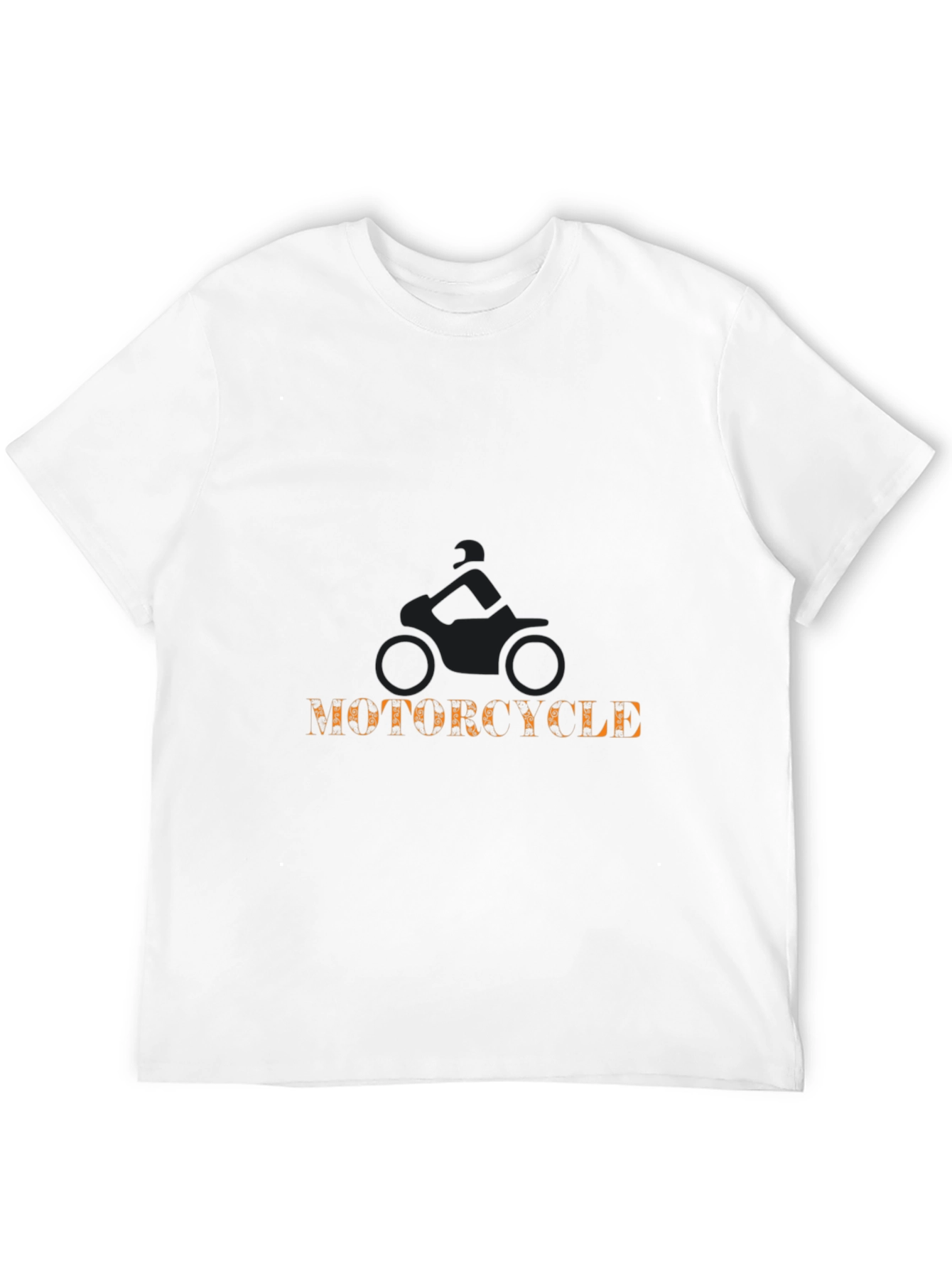 Black Motorcycle Graphic Tee - Black Cotton Blend view 12