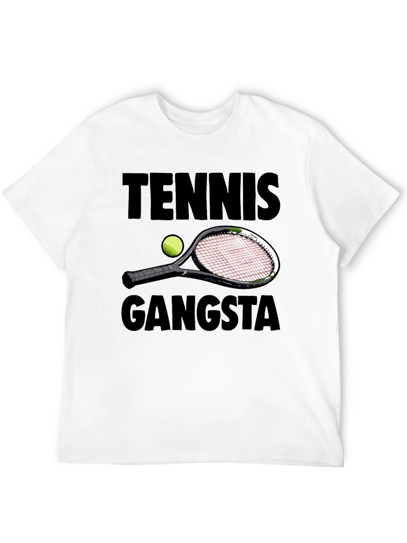 Black Tennis Gangsta Graphic T-Shirt view 12