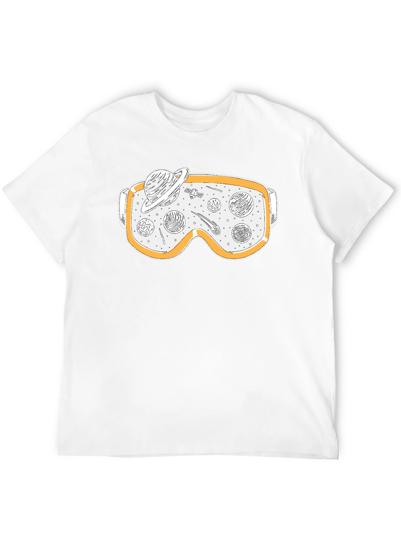 Black Space Goggles Graphic Tee - Black Cotton Blend view 12