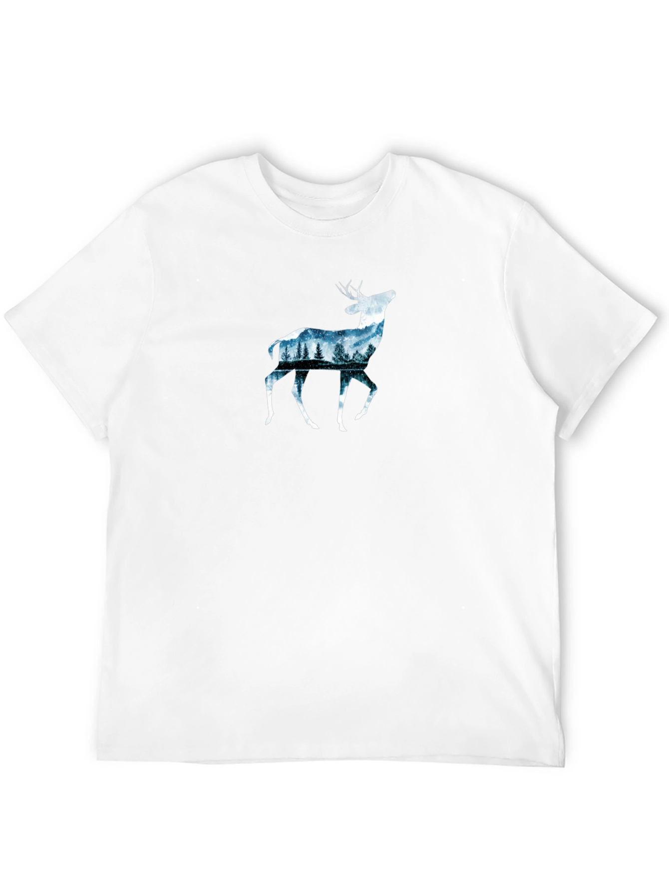 Black Deer Forest Graphic Tee - Nature Inspired Design view 12