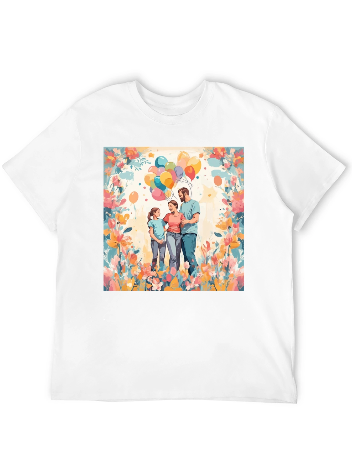 Black Family Balloon Art Black T-Shirt view 12