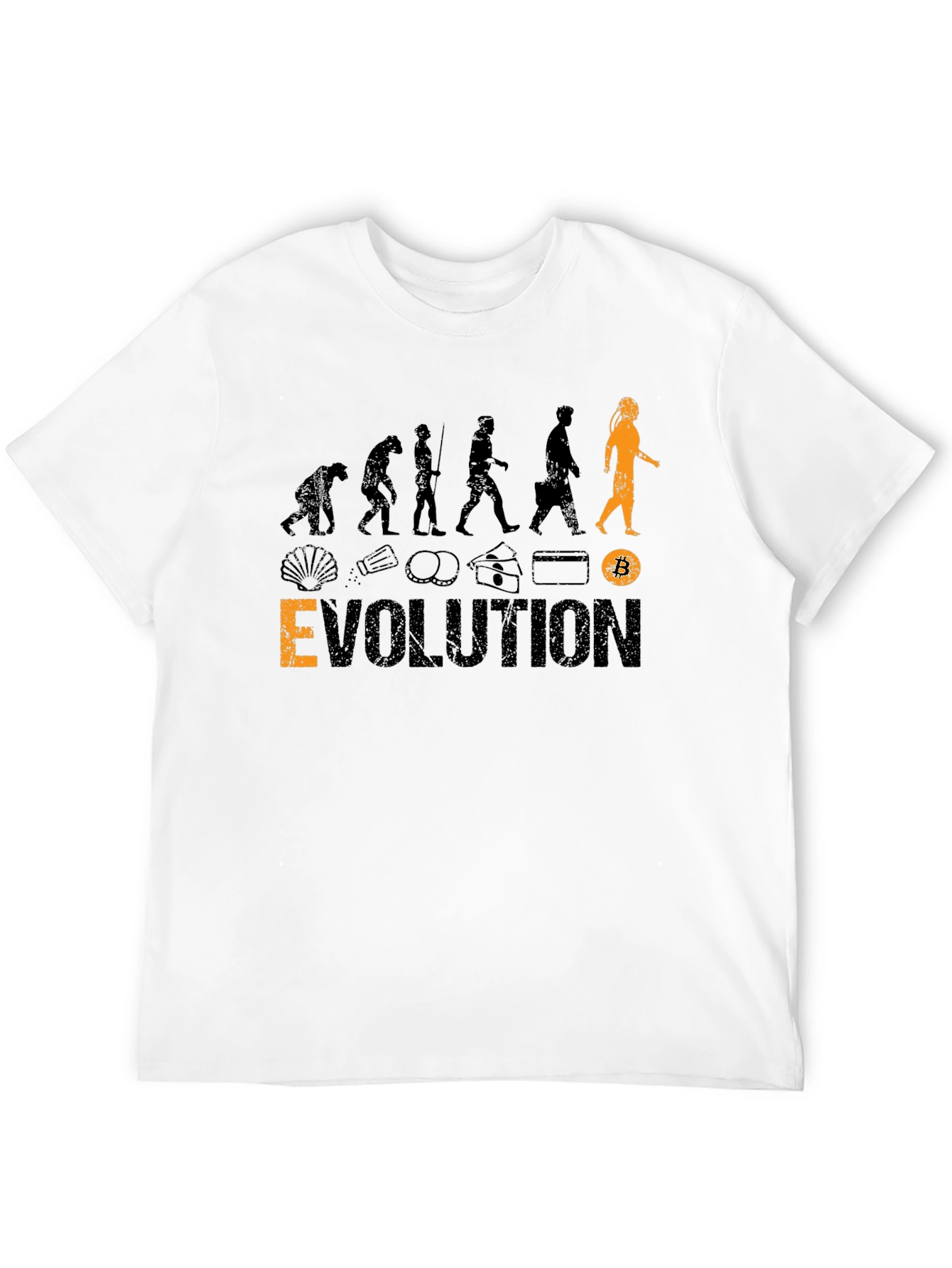 Black Bitcoin Evolution Black T-Shirt view 12