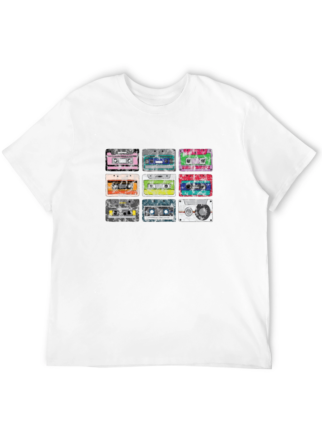 Black Retro Cassette Tape Graphic Tee - Classic Audio Style view 12
