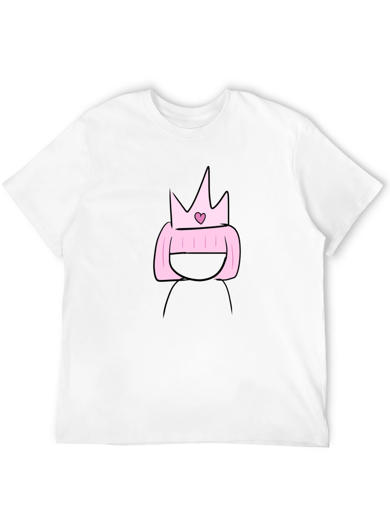 Black Cartoon Princess T-Shirt - Black Cotton Tee view 12