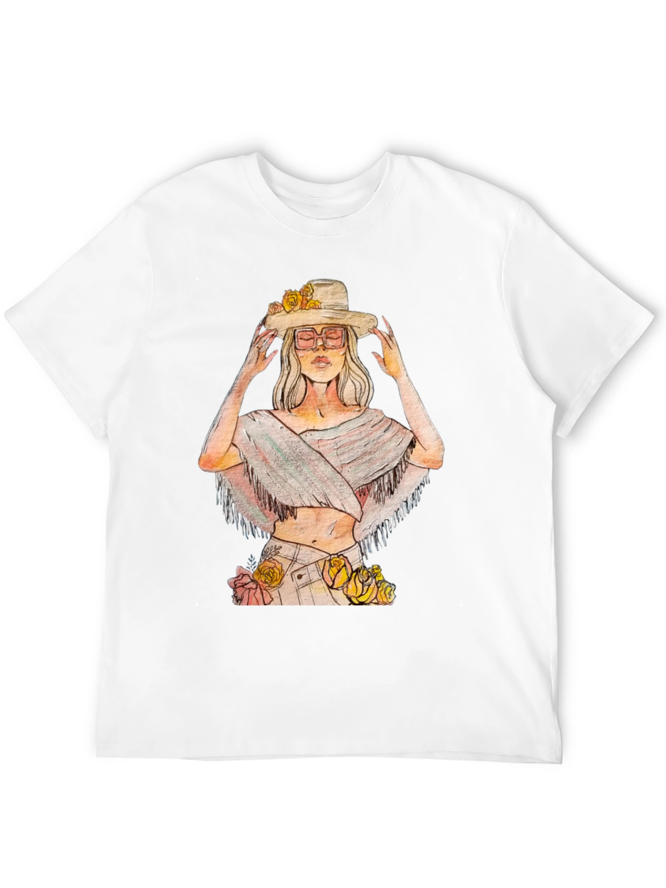 Black Boho Chic Woman's Graphic Tee view 12