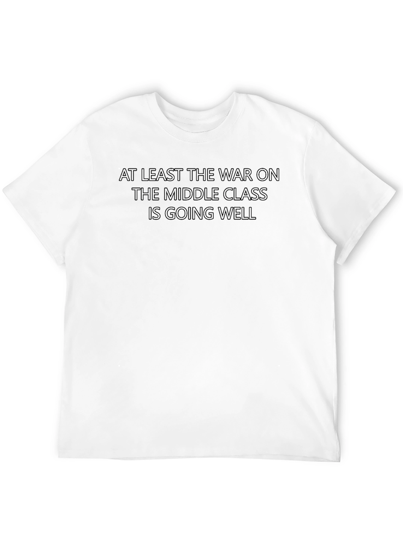 Black War on Middle Class Graphic Tee - Black view 12