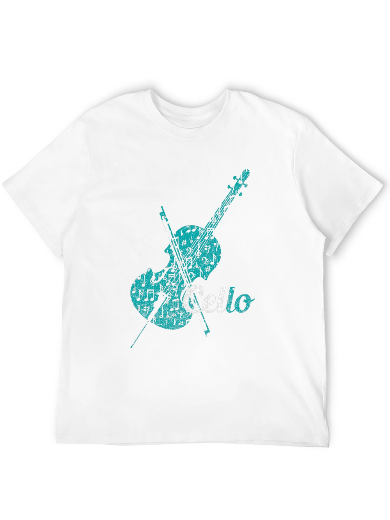 Black Cello Music Note Graphic Tee - Black Cotton view 12