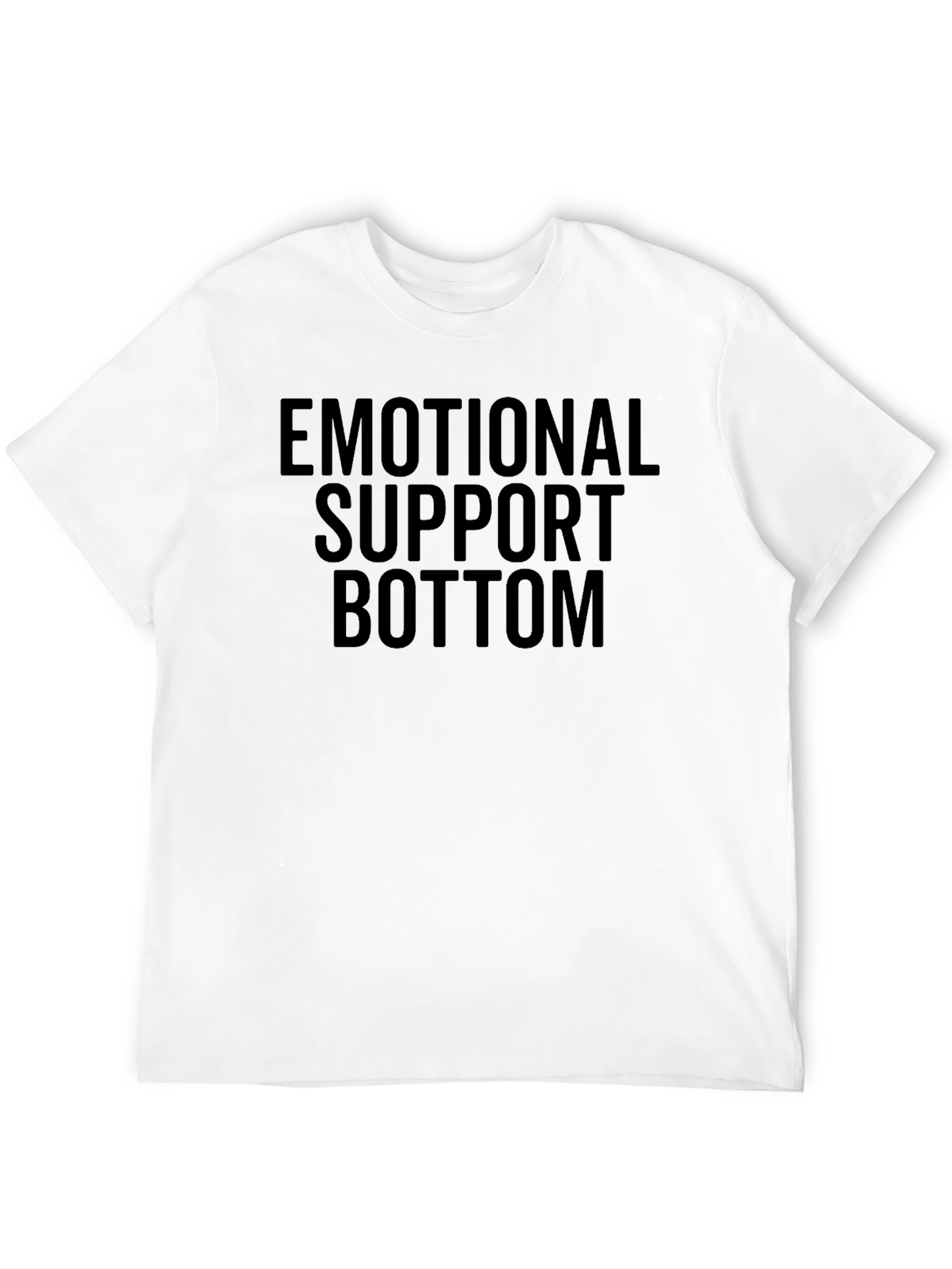 Black Emotional Support Bottom Graphic Tee view 12