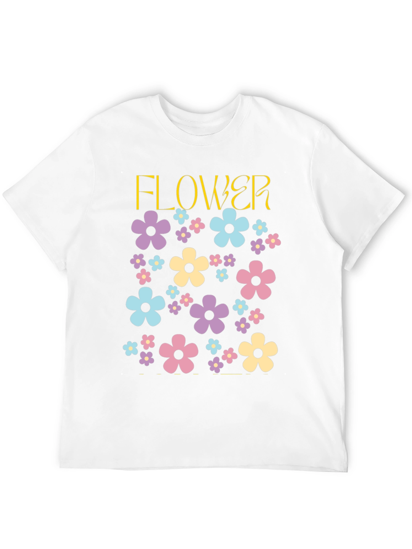 Black Floral Power T-Shirt - Retro Flower Design view 12