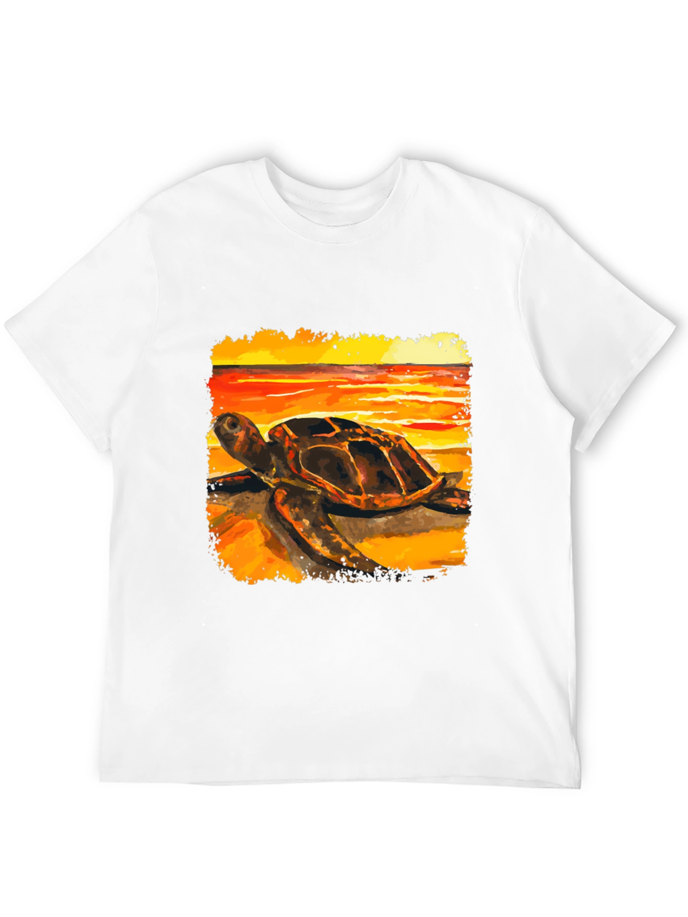 Black Sea Turtle Sunset Graphic Tee - Coastal Style view 12