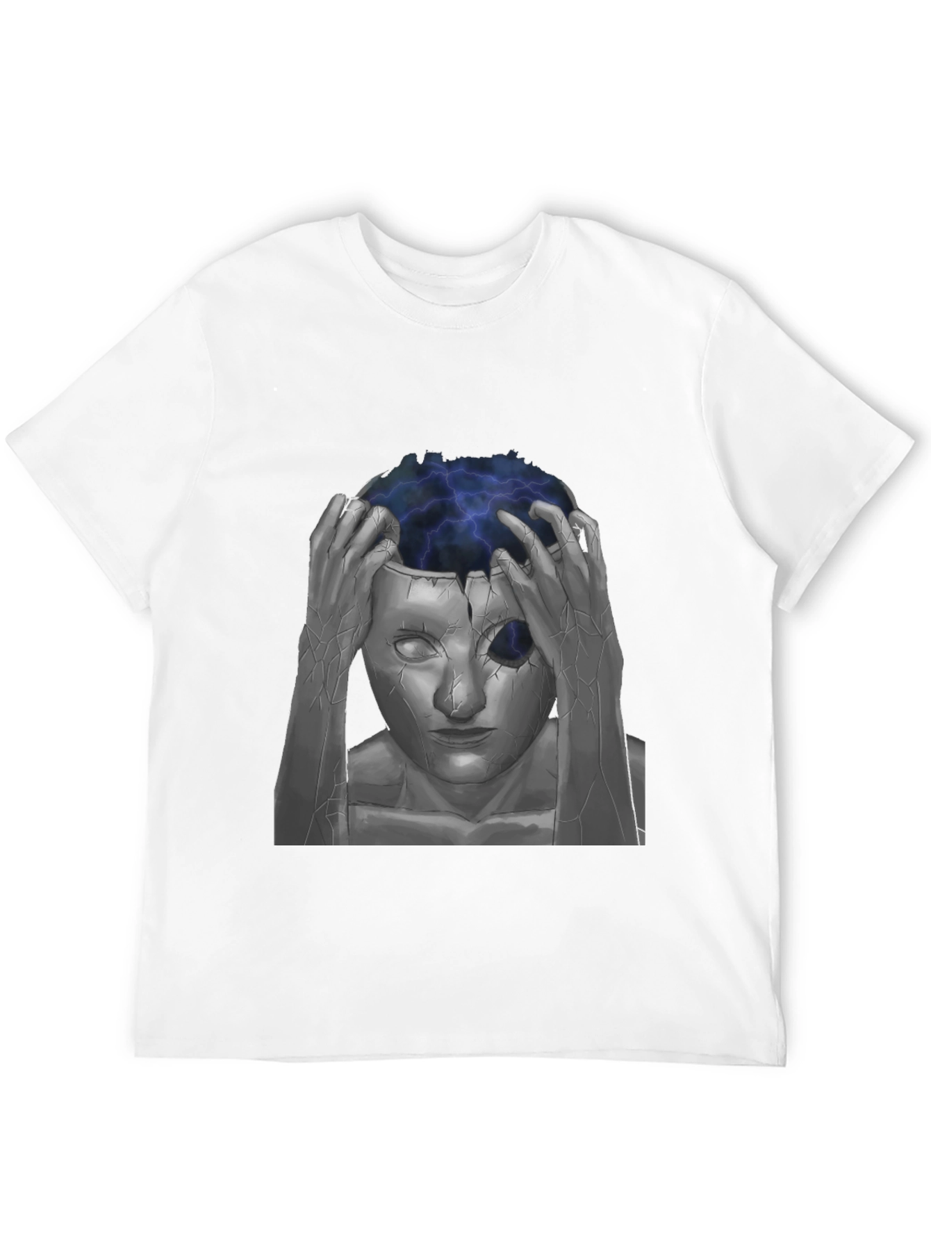 Black Mind-Blowing Graphic Tee - Black Cotton view 12