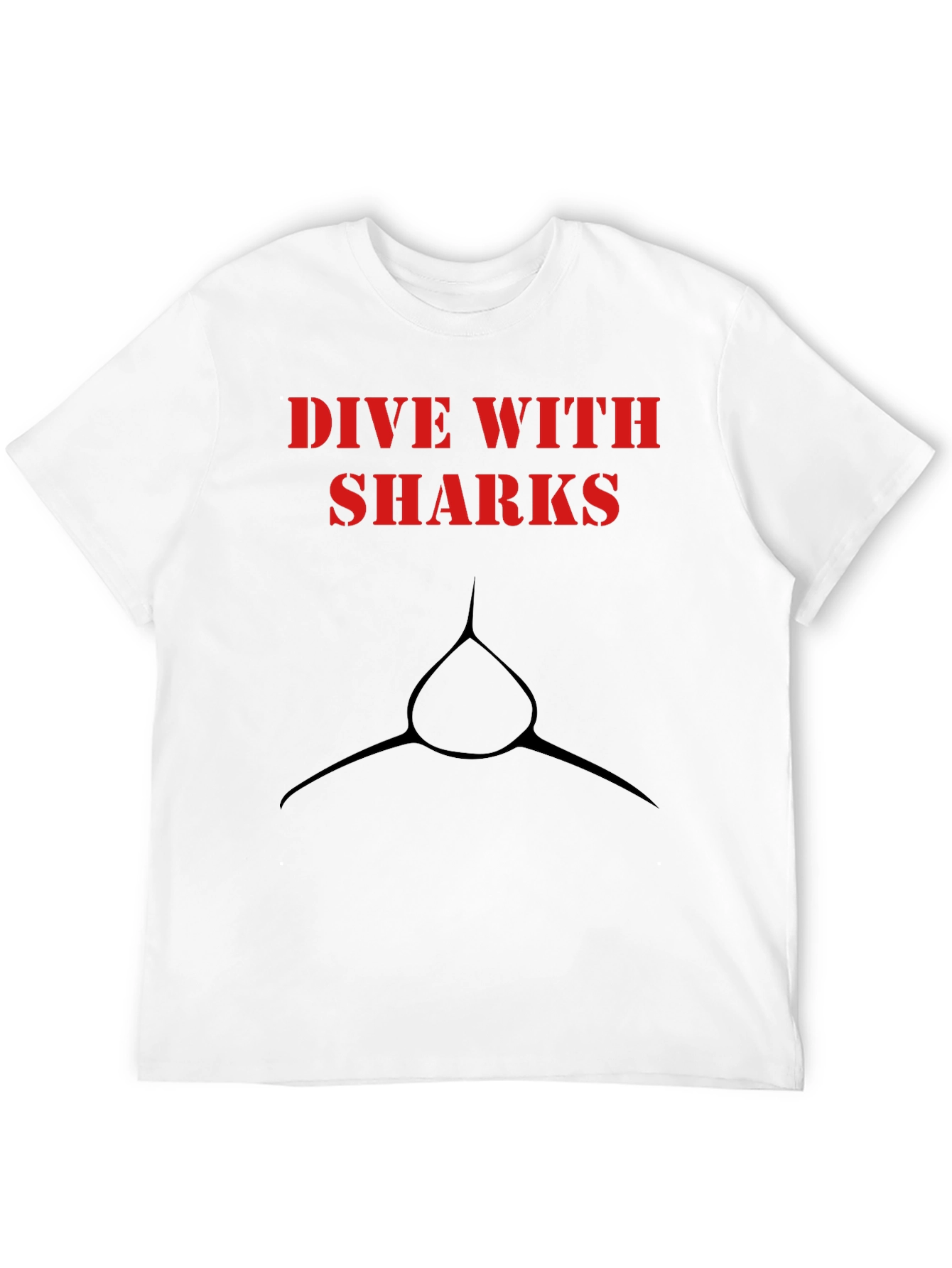 Dive With Sharks Graphic Tee - Mens Black T-Shirt - 12